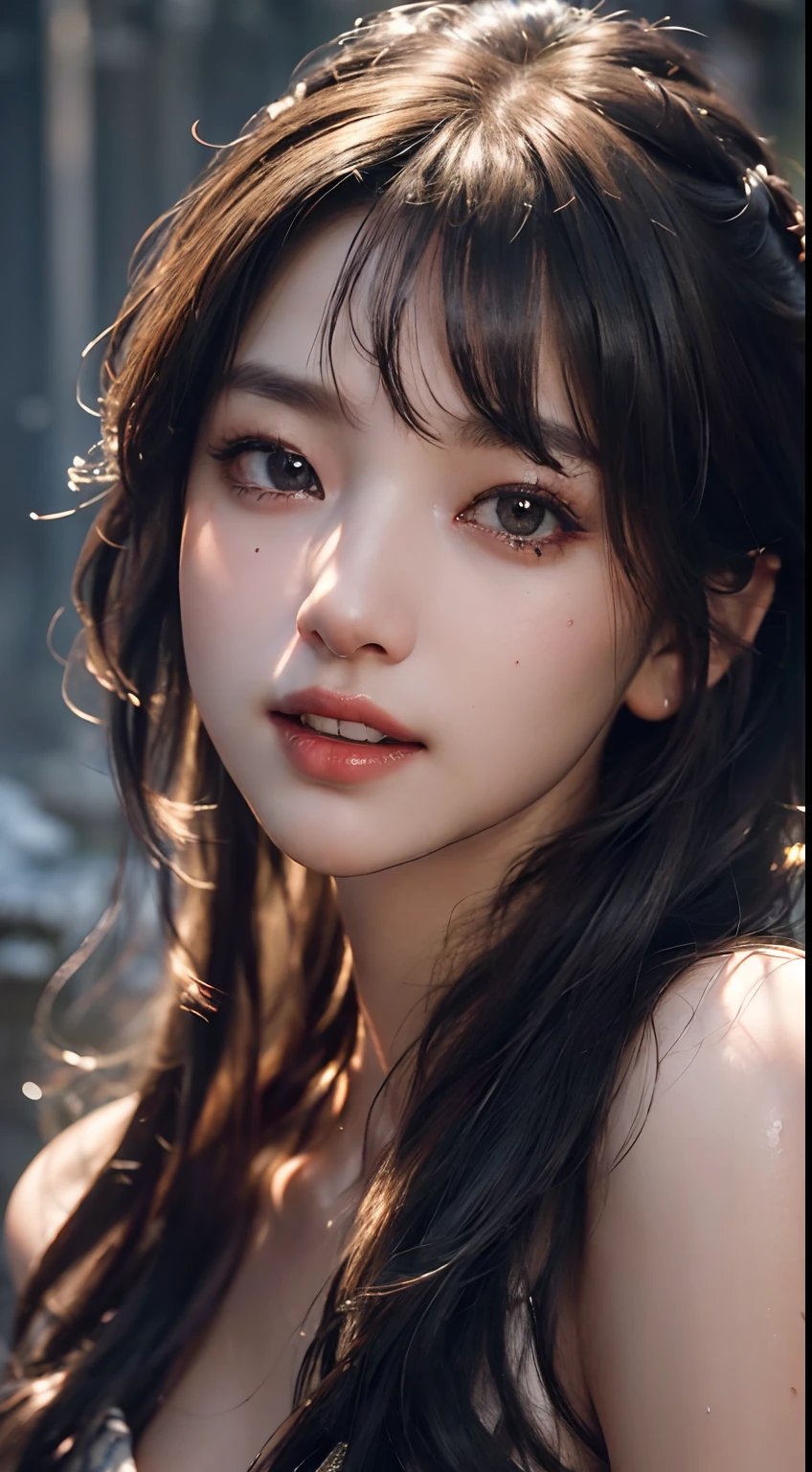 (masterpiece, best quality, beautiful quality, photorealistic, looking at viewer, detailed lighting, extremely detailed skin, extremely detailed hair, extremely detailed teeth, shadows, 8k:1.2), (a picture of a woman, 1girl:1.2),