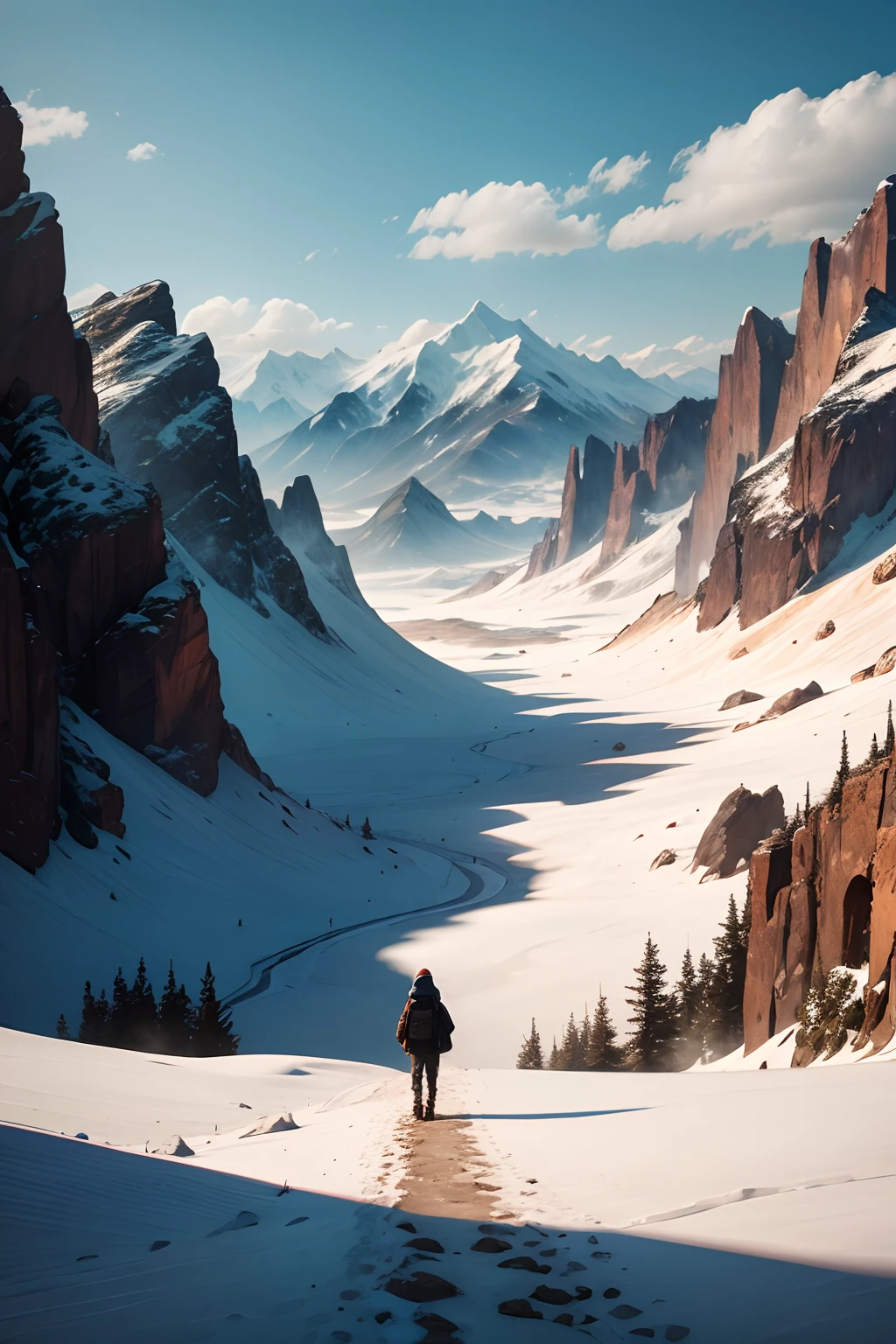 There are no people in the empty mountains