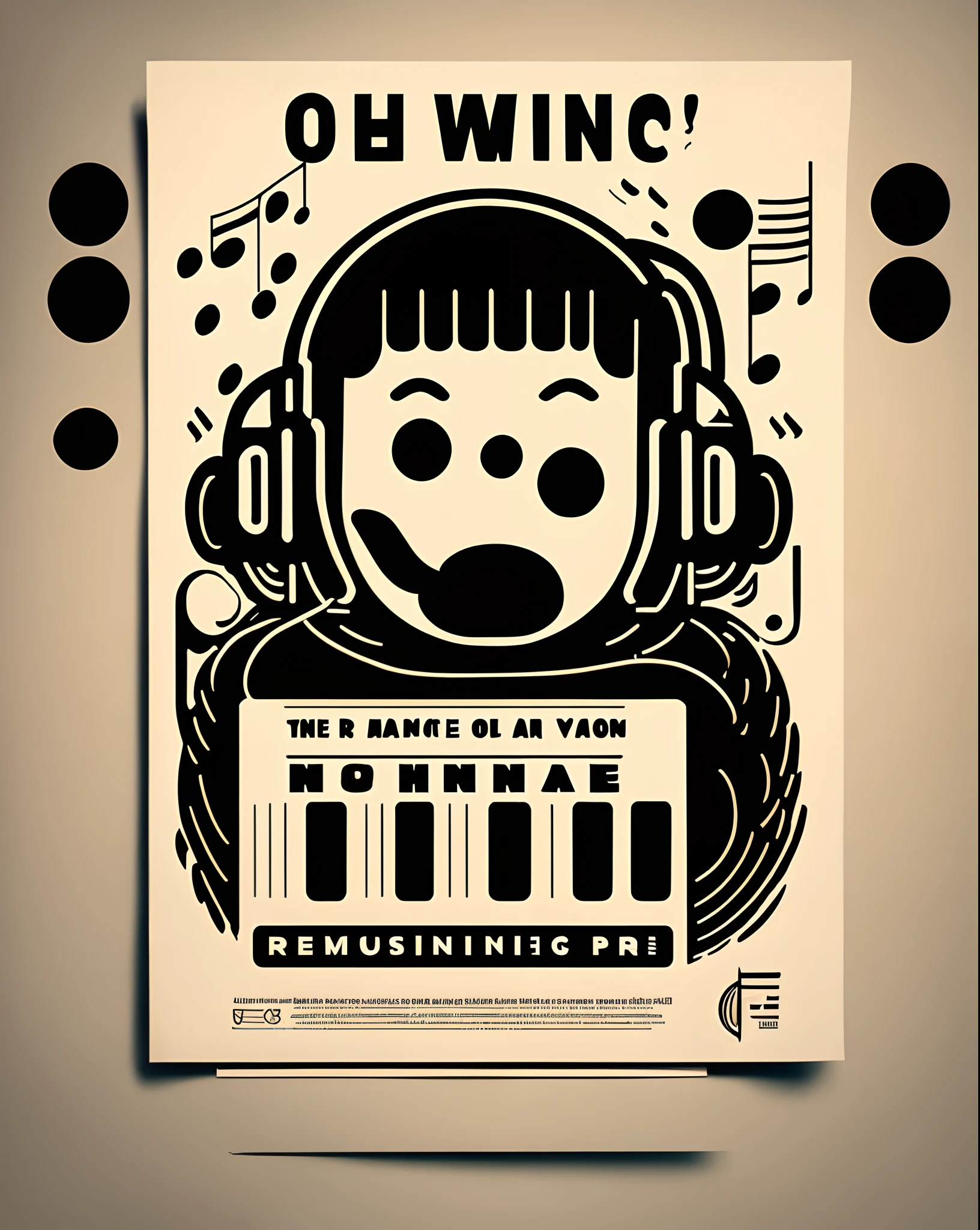 Draw a music recruitment poster