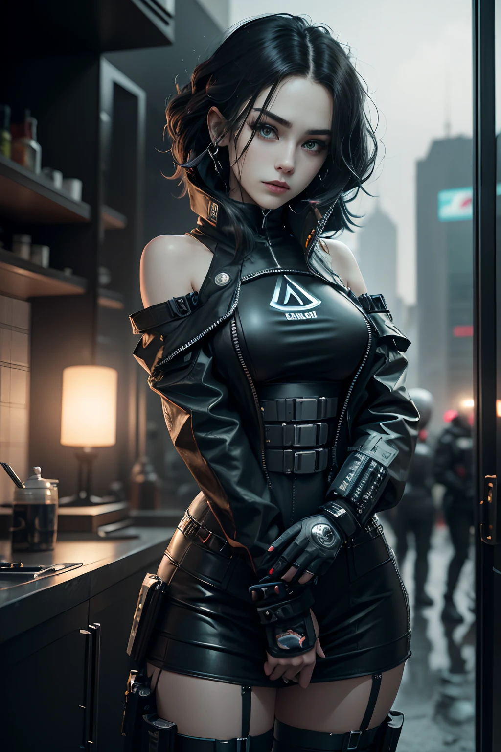There is a woman dressed in leather with a gun and a helmet, cyberpunk style outfit, wearing cyberpunk streetwear, cyberpunk outfits, cyberpunk outfits, cyberpunk streetwear, All black cyberpunk clothes, cyber punk style, Cyberpunk style, Cyberpunk Fashion, cyberpunk fashion clothing, style of cyberpunk, cyberpunk angry gorgeous goddess, cyberpunk clothes, female cyberpunk anime girl, cyberpunk wearing,Female android face in beautiful porcelain profile、Beautiful studio soft lights、Rim Lights、Vivid details、surrealistic、Anatomical、face muscles、Render complex 3D renderings in ultra-detailed detail
The most beautiful faces in the world、Raw photo、3D-Modeling、A smile、Cool、high-resolution
1 girl,Short bob girl staring straight ahead、Messy short green hair,Off-the-shoulder clothing、The ultra -The high-definition、Raw photos in 8K, best qualtiy, tmasterpiece, 超A high resolution,,tmasterpiece,Light makeup,red rip,Messy short green hair,newyork、Street background,gracefulness,Elegance。super fine details,Works of masters,Authentic texture,cinematic lighting realism,perfect works,8K,K HD,Delicate facial features,cyberpunked、
The most beautiful woman in the world standing on the moon、Got inside the silver balloon
The most beautiful woman in the world in silver balloons on the moon、Full body silver clothes、Fluttering silver hair、Silvery hair、Silver Gemstones、Geometric pattern、Continuous pattern of triangles、Triangle Design、Silverstone、near future
Short bob girl staring straight ahead、Futuristic fashion、Black Paint Dress、Inside the spaceship、cyberpunked、wiring、steam、Black Diamond、neons、a sticker、emblem、Cars of the near future、Futuristic design bike、Darth Vader、StarWars、100,000 black diamonds