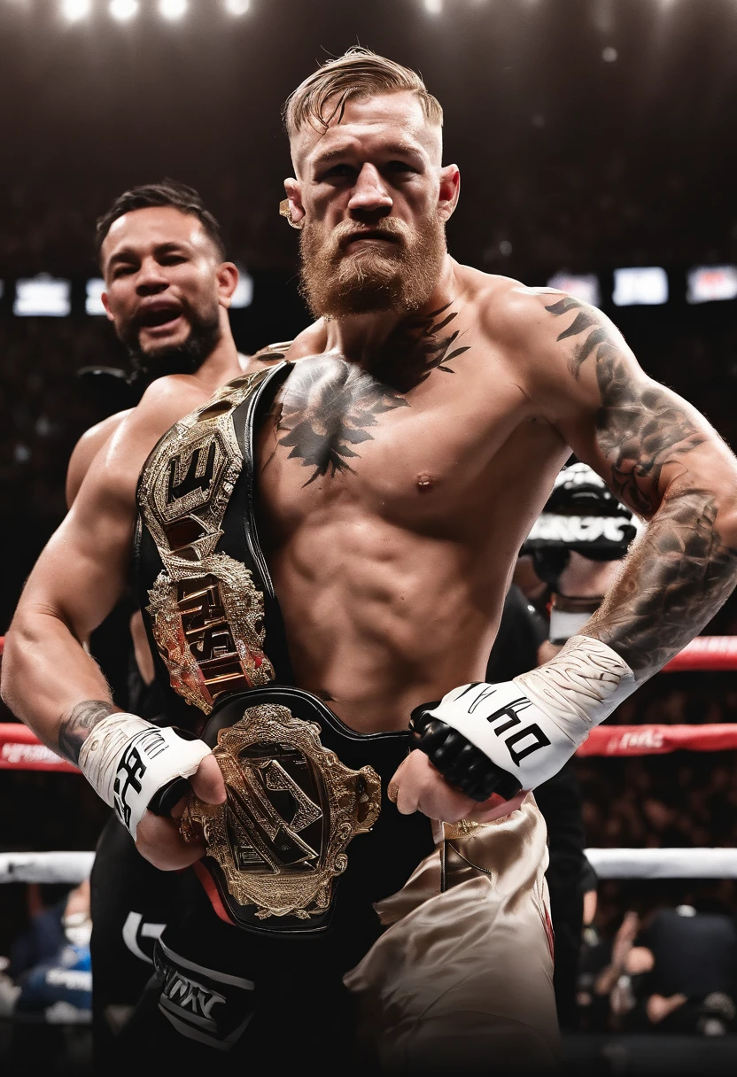 In UFC history, Conor McGregor once won a fight in just 13 seconds. His lightning-fast victory made him a global sensation overnight. written in English. Realism.