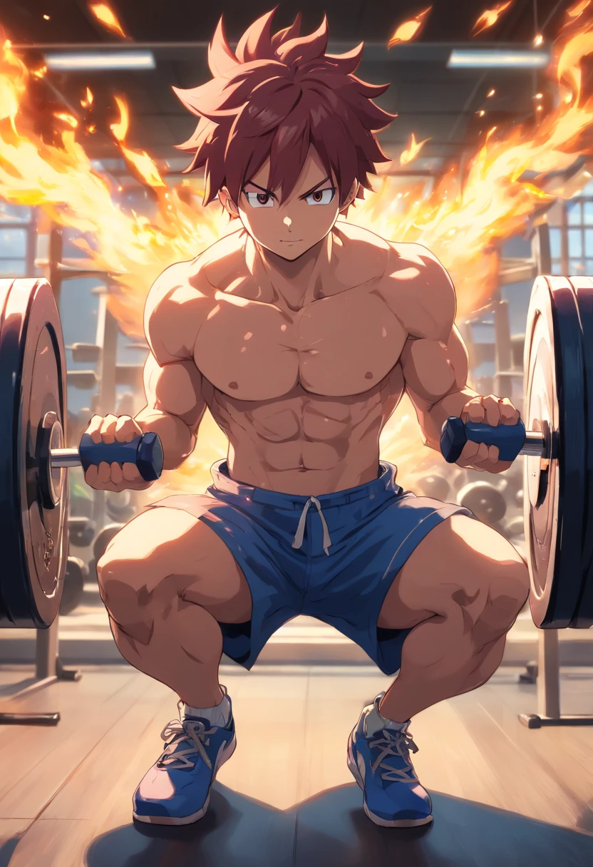 (a muscular man wearing black socks with exposed abs),oil painting, high-res, realistic, fine details, strong light and shadow, dark background, intense colors, classical art style