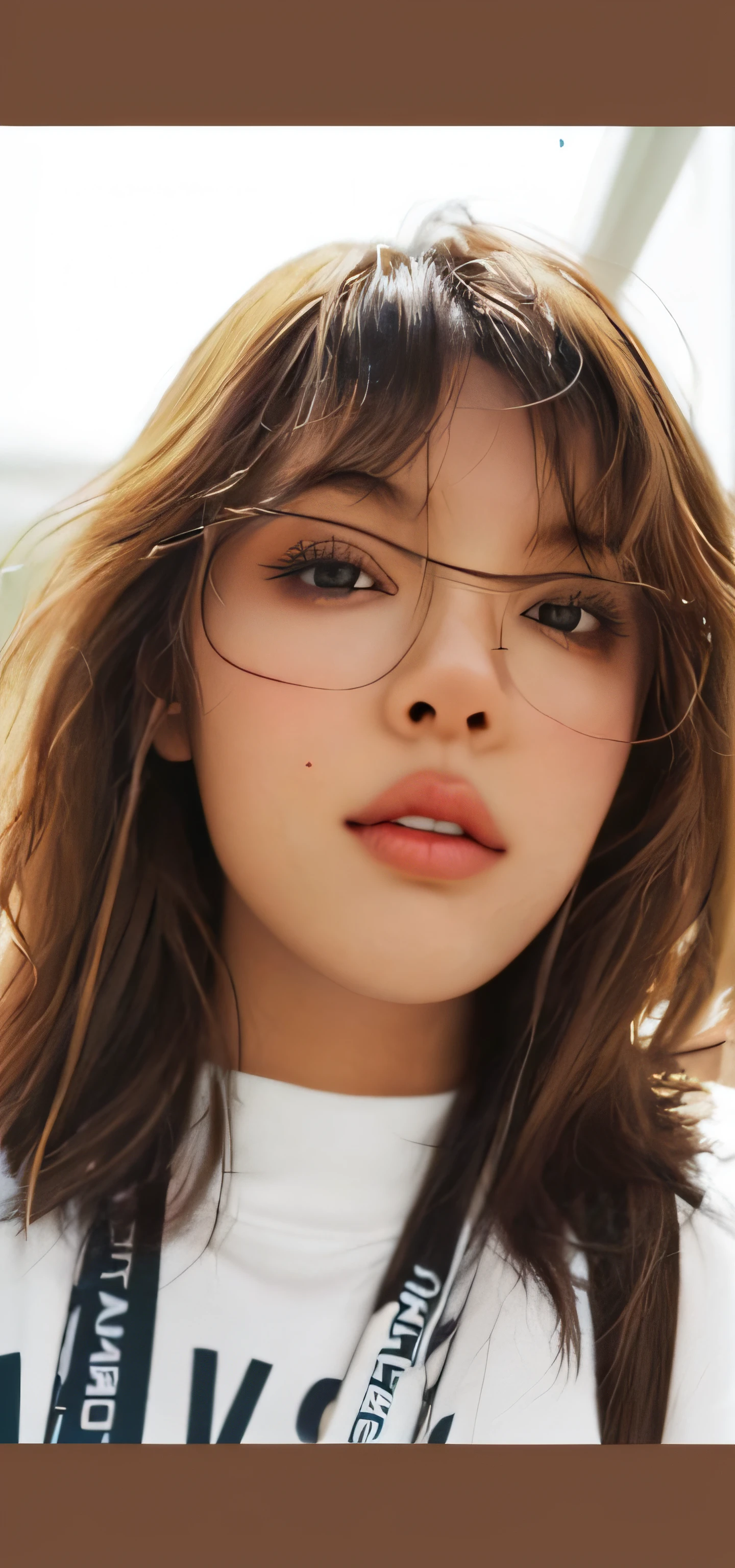 1 girl, brown-eyed, cute, pretty