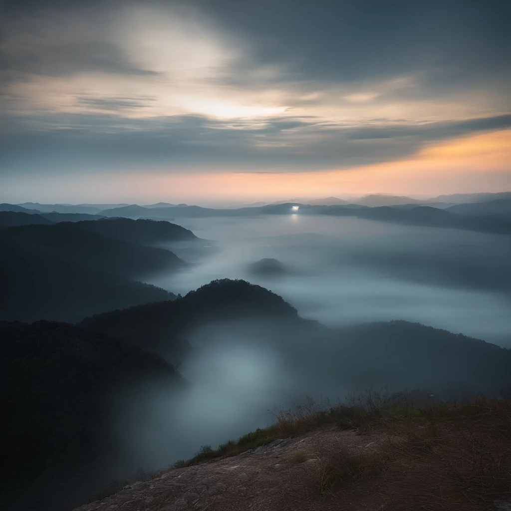 Magnificent view,Mountaintop Forest Edge Landscape Photography Professional high-quality nature digital photography,Broad field of view,Bushes in the moonlight,Moonlight 1 white Phalaenopsis orchid on the edge of the cliff,Clear and transparent water,Huge stones stand tall,A majestic,Yamakawa,Simple and beautiful,Minimalist,Deep cyan tones,foggy sky,Nightmare vision, Dark fantasy plot,Perfect and excellent composition,8K分辨率,the detail,Rain trails,dampness,water stain,very wide angle shot,Jack Guzman's environmental art photography,realisticlying,cinematic compositions,Volumetriclighting,vividness, A detailed, stunning skies, Colorful clouds float,true to life, Pubic area is clear, flawless perfection, Digital SLR, 16k, 1024, 2048, 4096, A detailed, Sharp, best qualtiy, high qulity, absurderes,unmanned background,The is very detailed、Detailed lighting shadows,Trends on ArtStation、iintricate、high detal、dramatics、Midjourney Art(Volumetriclighting:1.2)hdr shot。(Faraway view,Super deep view,ultra-wide-angle,Microfocal length lens:1.2)(realisticlying:1.4)tmasterpiece、high high quality、Beautiful photography、globalillumination、