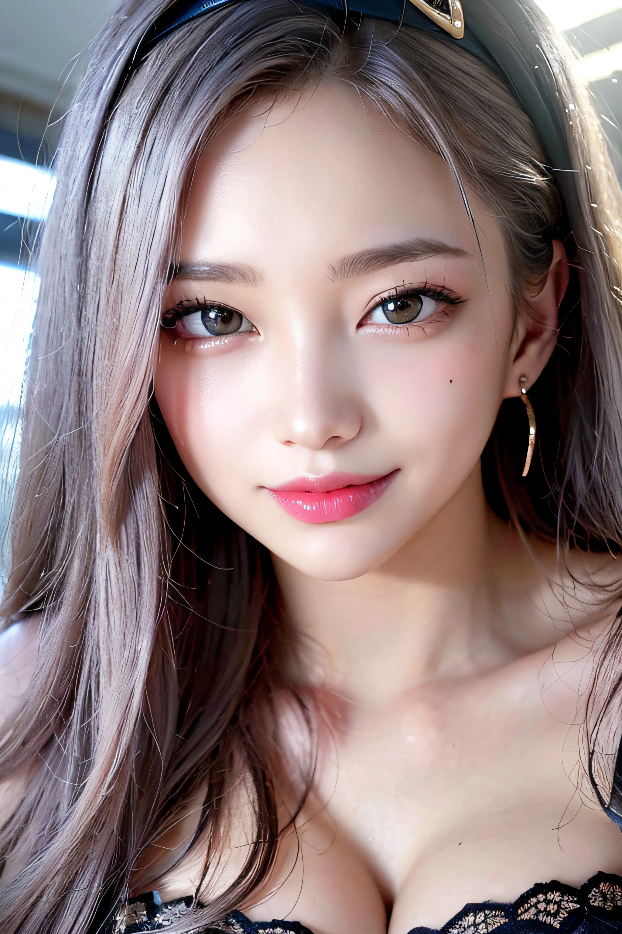 um close de uma pessoa com uma jaqueta preta e batom vermelho, adorable and pale korean face, cara clara e fofa, lindos olhos redondos e inclinados, com lindos olhos apaixonados, parque roseanne de blackpink, Jinyoung Shin, jaeyeon nam, bbwchan, grandes olhos redondos e fofos, profile picture with headshot, com olhos brilhantes, olhos brilhantes, Heonhwa Choe