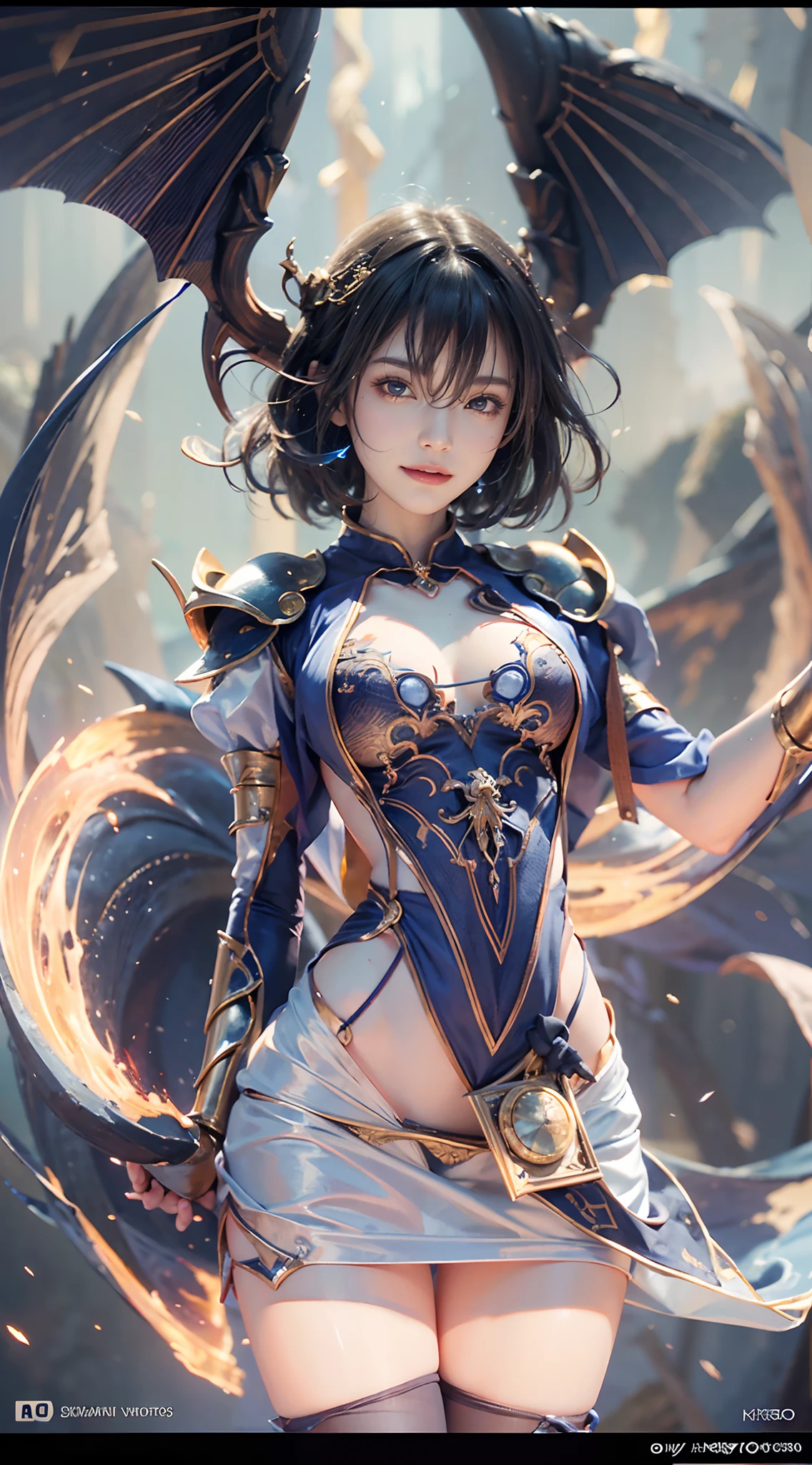 (The FW), 1womanl, Solo, 24 year old, 7headed body, (cute face), (Ideal ratio body proportions), long , Fantasia, Magic Effects, ((alchemist)), A smile, Sexy body, heavy wind, The costume is sheer, Wet, short-hair, Dark hair, small tits, A slender, Small buttocks, beauty legs, Skinny Legs, surrealism, Cinematic lighting, depth of fields, One-person viewpoint, F/1.8, 135 mm, nffsw, masutepiece, ccurate, ((Anatomically correct)), Textured skin, Super Detail, high details, High quality, awardwinning, Best Quality, hight resolution, 8K