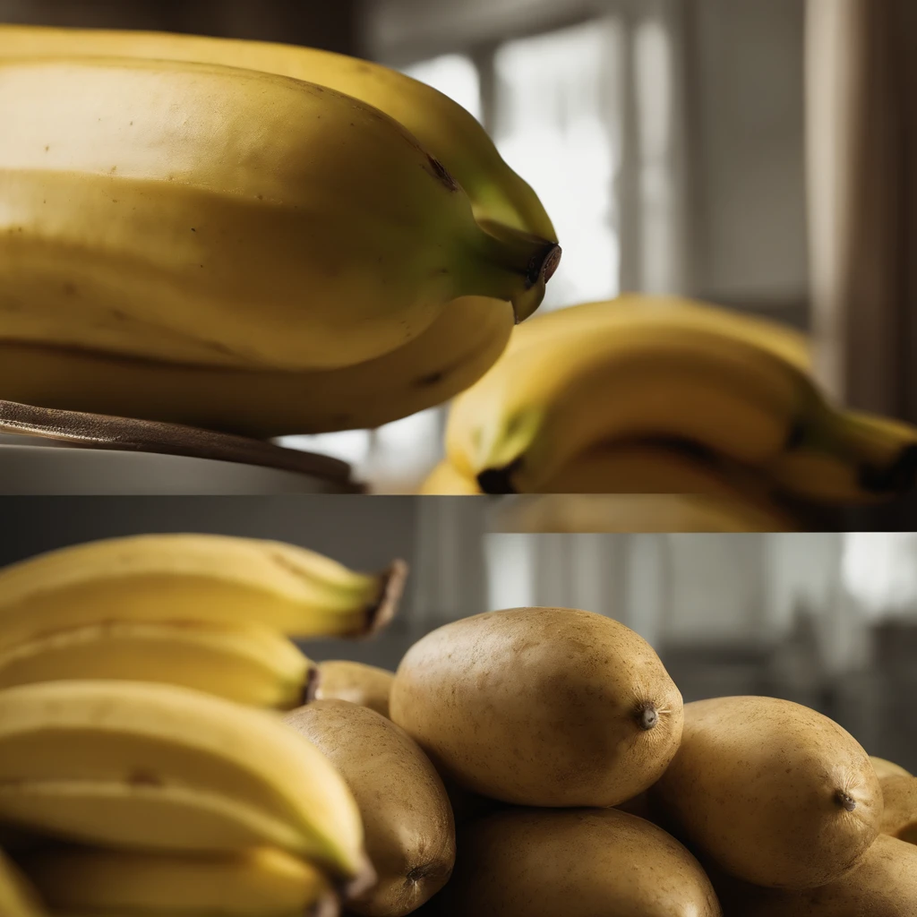 delicacies，Bananas，fish's heads，High detail, Ultra detail, complexdetails, finedetail, hyper-detailing, Cinematic, Surreal Surrealist soft light, Studio lighting, diffused soft lighting, Shallow depth of field, Sharp focus bokeh, Ray tracing, Subsurface scattering, Diffuse reflection soft lighting Ultra detail, (Complexity, detail, hyper-detailing), Cinematic, Hyperrealistic
