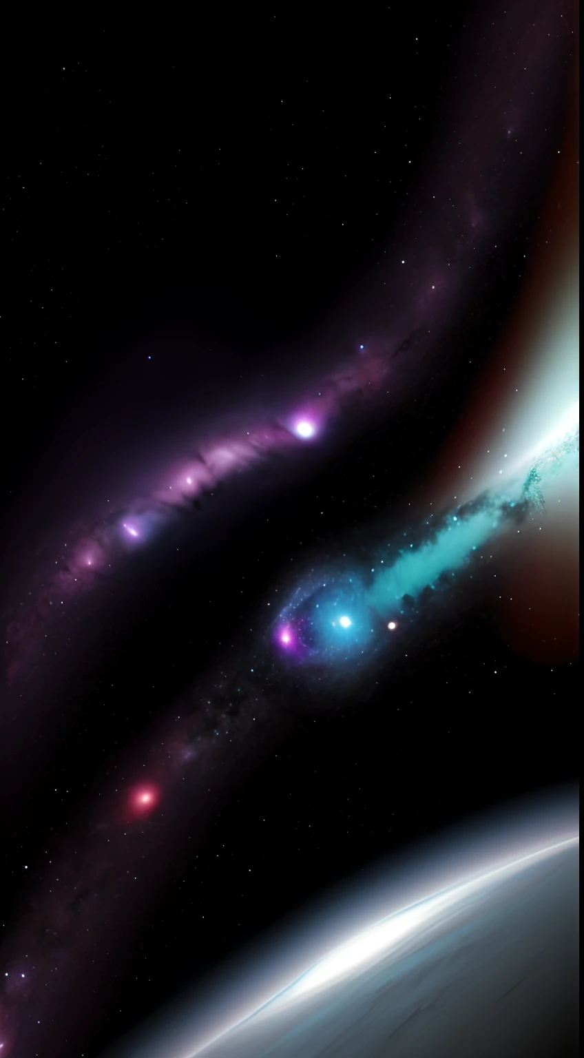 Un primer plano de un objeto muy grande en el cielo, Nubulosas Hubble, saliendo de un agujero negro, Galactic megastructure, disco de acrecimiento, quasar, black hole with accretion disc, galaxia, Hubble, agujeros negros, agujero negro, Viajar a un agujero negro, Agujero negro interestelar, is being dragged into a black hole