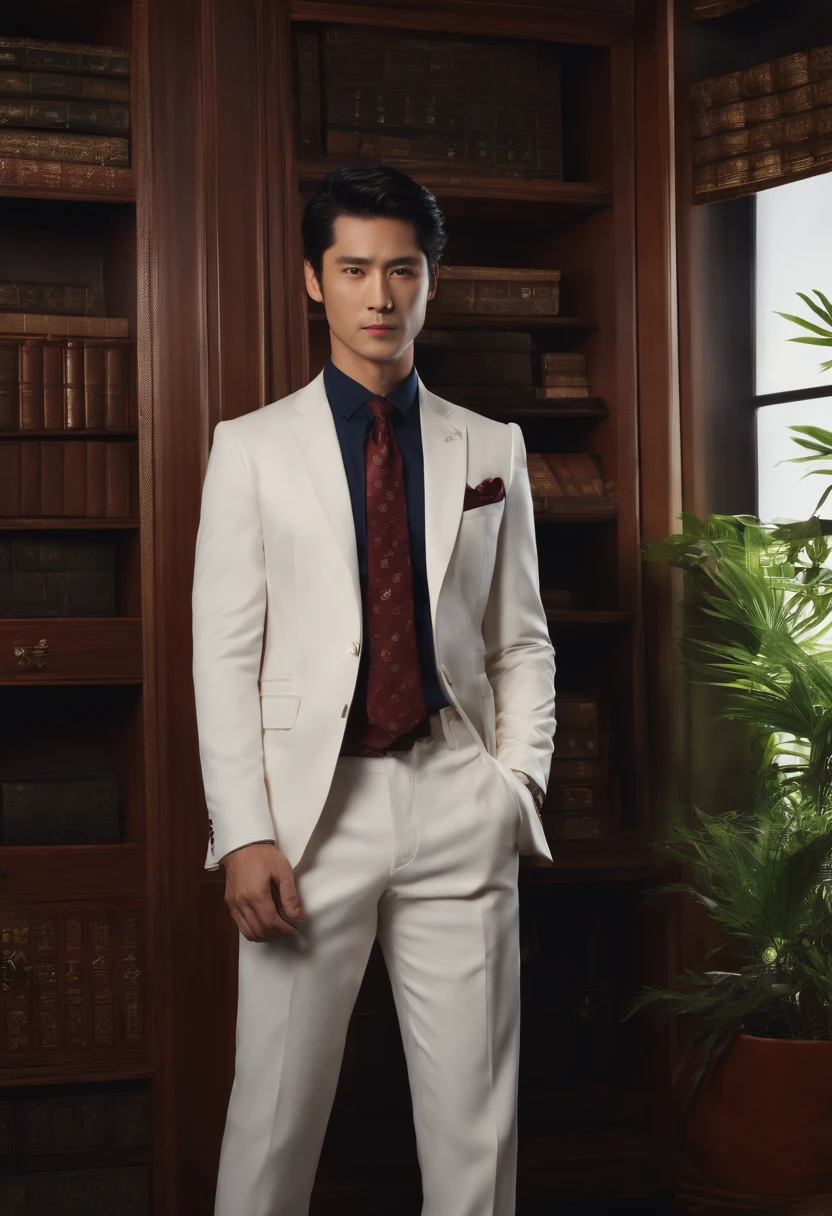 Stylish office Doing a program One man suits A dark-haired japanes