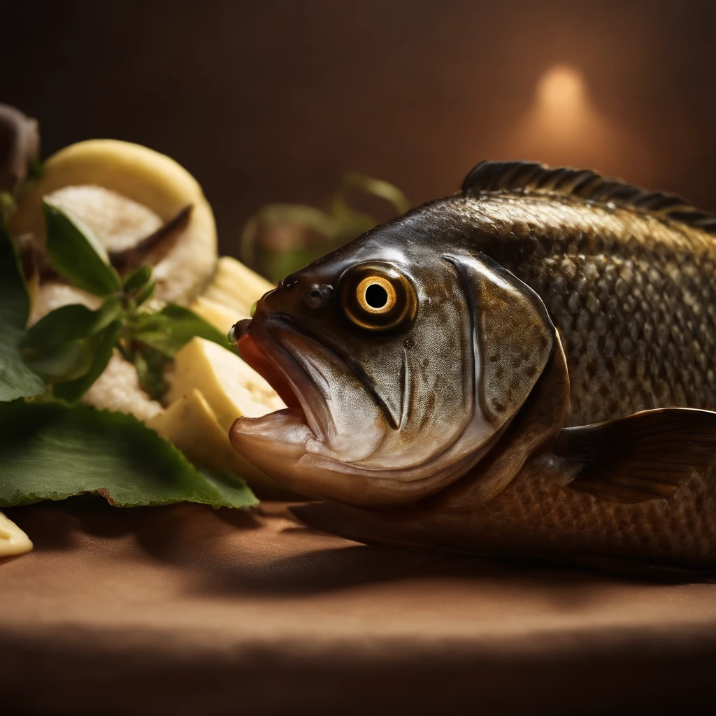 delicacies,Spicy,Chop bananas,fish's heads,High detail, Ultra detail, complexdetails, finedetail, hyper-detailing, Cinematic, Surreal Surrealist soft light, Studio lighting, diffused soft lighting, Shallow depth of field, Sharp focus bokeh, Ray tracing, Subsurface scattering, Diffuse reflection soft lighting Ultra detail, (Complexity, detail, hyper-detailing), Cinematic, Hyperrealistic
