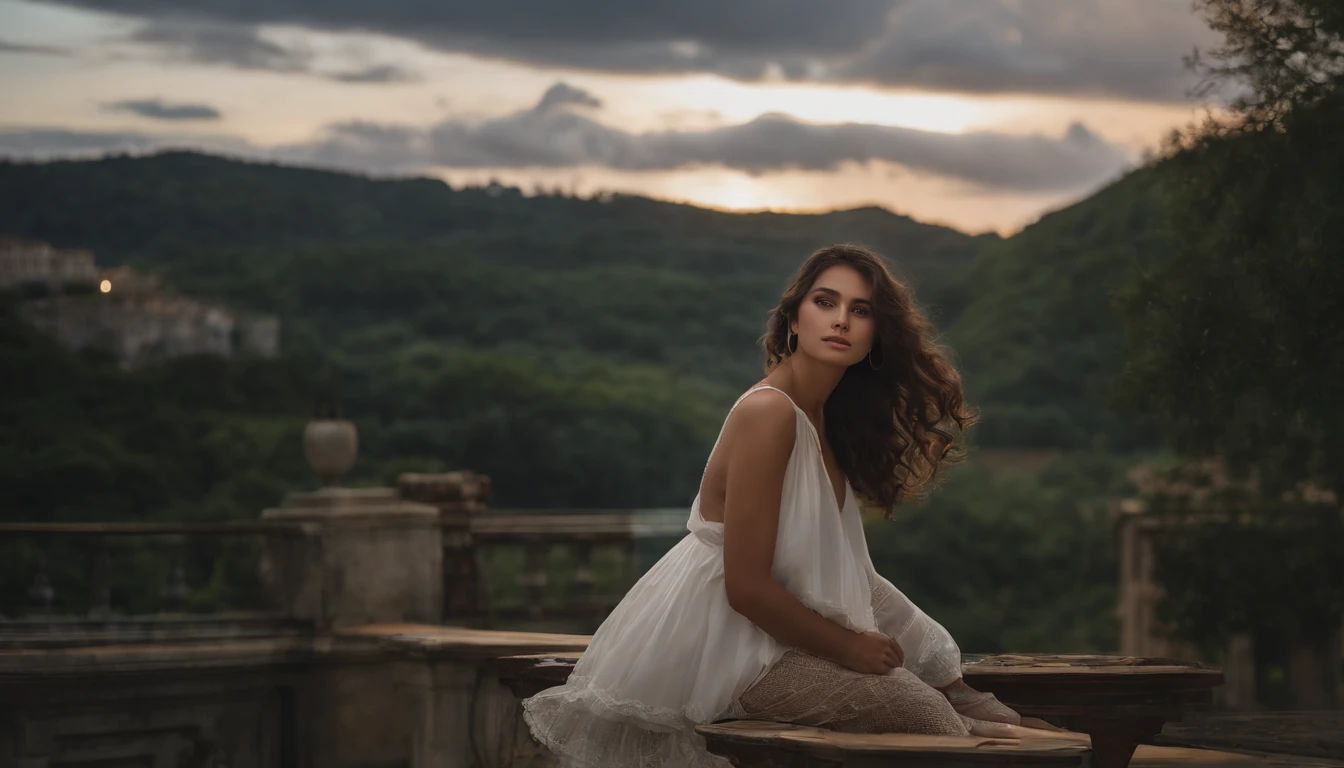 Girl with a camera、mistura4、(8k、Fotografia RAW、qualidade superior、tmasterpiece:1.2)、(realisitic、fotorrealista:1.37)、1girl em、pequeno bonito、paisagem urbana、a noite、Chuva、Wet、professional lighting、photon maping、City Radio、physics based rendering、gradient brunette hair、cabelos curtos e cacheados、um bonito、Girly、conjunto de bolas brancas、Excelente desempenho de imagem、alta resolução、1080P、(rosto claro)、(detailed facial description)、(detailed hand description)、(Parts Masuter)、(CG requintado)、 Luz e sombras extremas、messy hair、tmasterpiece、Detalhe abundante、(exquisite facial features)、(Excelente qualidade de imagem)、(tmasterpiece)、(Olhos de detalhe)、olhando para a frente para seus olhos、sensitive clavicles、(Enorme teto:1.2)、(Pureza transparente :1.2)、corpo inteiroesbian