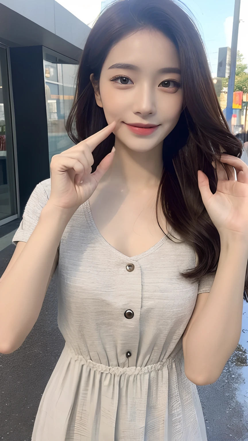 ((Best Quality, 8K, Masterpiece:1.3)), Focus: 1.2, Perfect Body Beauty: 1.4, Buttocks: 1.2, ((Hairstyle Random, Collarbone: 1.2)), (Short Skirt: 1.1) , (Rain, Street:1.3), Highly detailed face and skin texture, Fine eyes, Double eyelids, Whitened skin, Long hair, smile, Long legs: 1.5, Full body: 1.5, Best proportions of four fingers and one thumb, Smiley face, Face texture: 1.3, Sunshine, Summer, collarbone, beautiful eyes, real face, real skin, realistic face, realistic skin, detailed eyes, detailed facial features, detailed clothing features, detailed face, tight fit, tight fit, girl dress random, background office: 1.5, upper body shirt