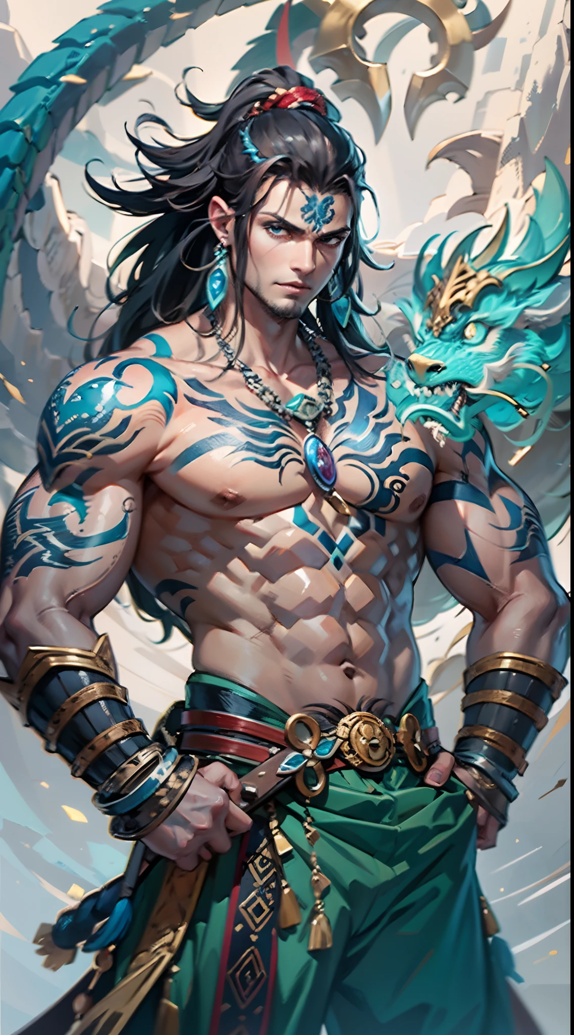 Dragon with Abs and nipples