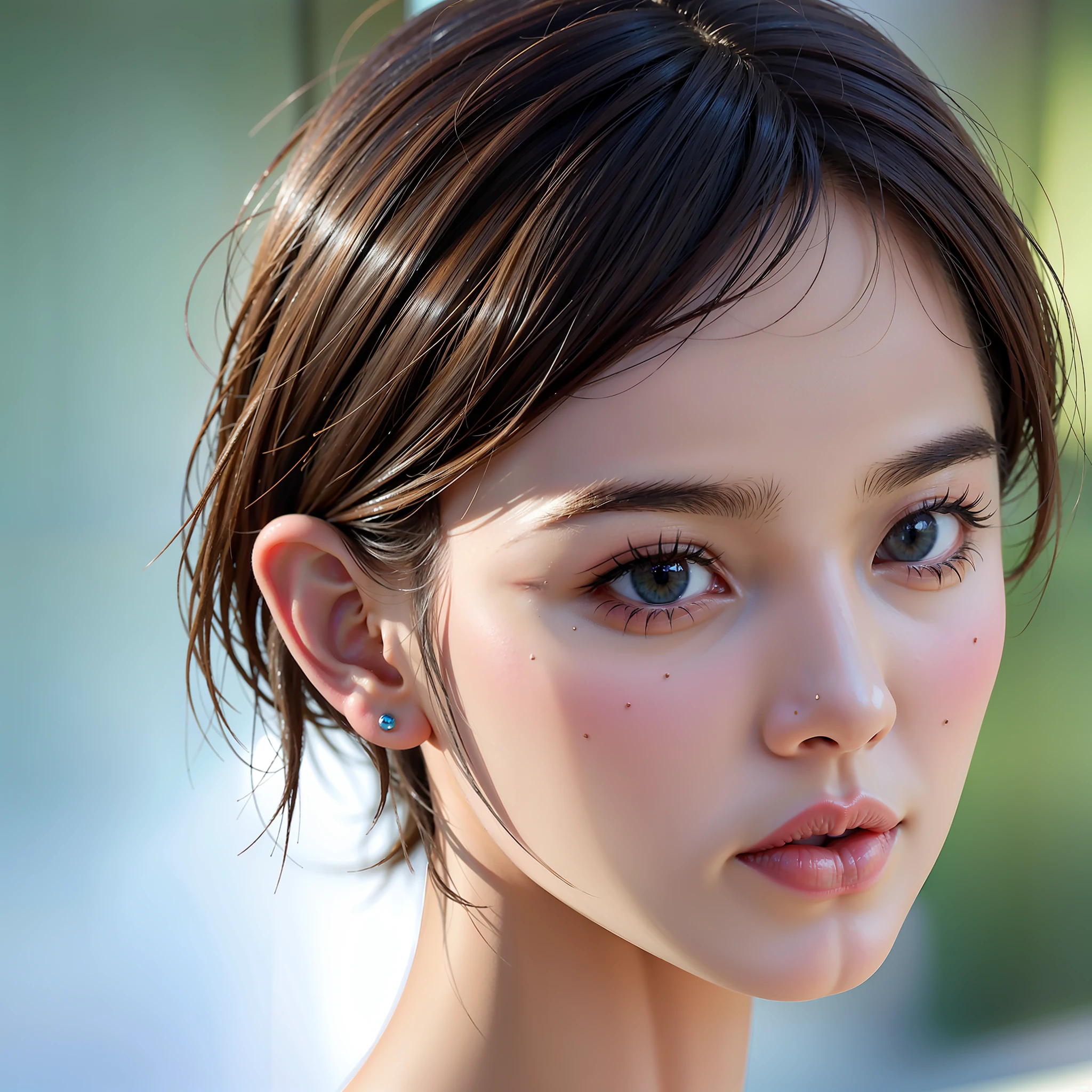 (jacksonville:1.5), close up, masterpiece, best quality, raw photo, photorealistic, face, incredibly absurdres, beautiful girl, cute, short hair, depth of field, highres, ultra-detailed, finely detail, extremely detailed, extremely detailed eyes and face, sharp pupils, realistic pupils, sharp focus, ccinematic lighting