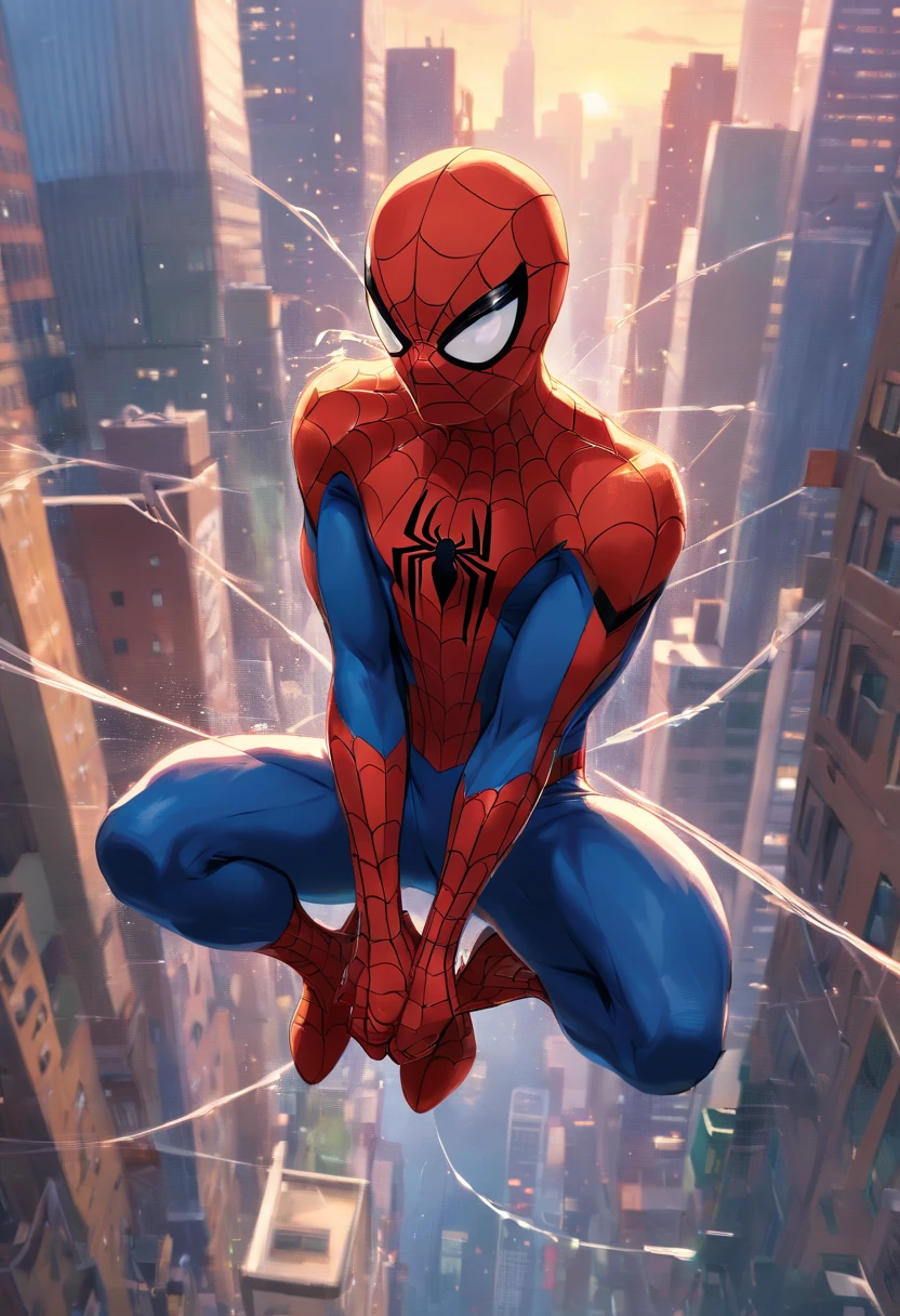 (Extremamente detalhado CG Unity 8K wallpaper, obra-prima, a mais alta qualidade), (Luz e sombra requintadas, highly dramatic image, Kinoreifer Linseneffekt), Uma garota em um traje branco do Homem-Aranha, cor do cabelo azul-acinzentado, do universo paralelo do Homem-Aranha, Wenger, maravilha, Homem-Aranha, To sit on the couch, dinamic pose), (Excelente detalhamento, excellent lighting, Largo), (excellent rendering, suficiente, para se destacar na mesma classe), com foco nos trajes brancos do Homem-Aranha, Texturas complexas de aranhas