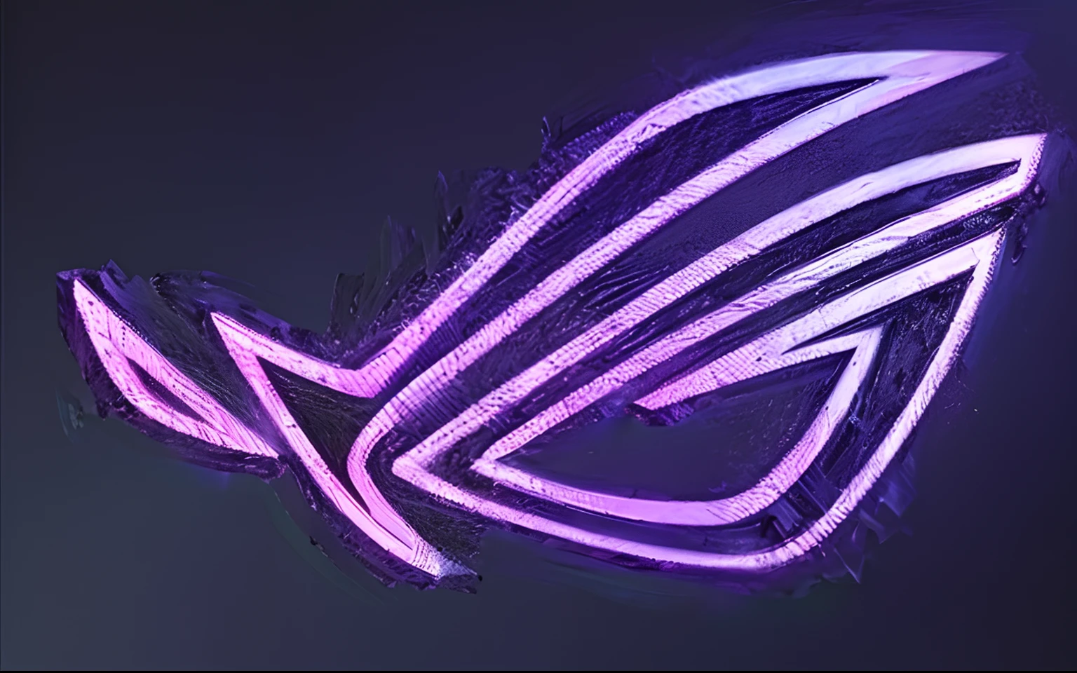 Asus ROG purple cutout logo on black background,4k,Large rendering