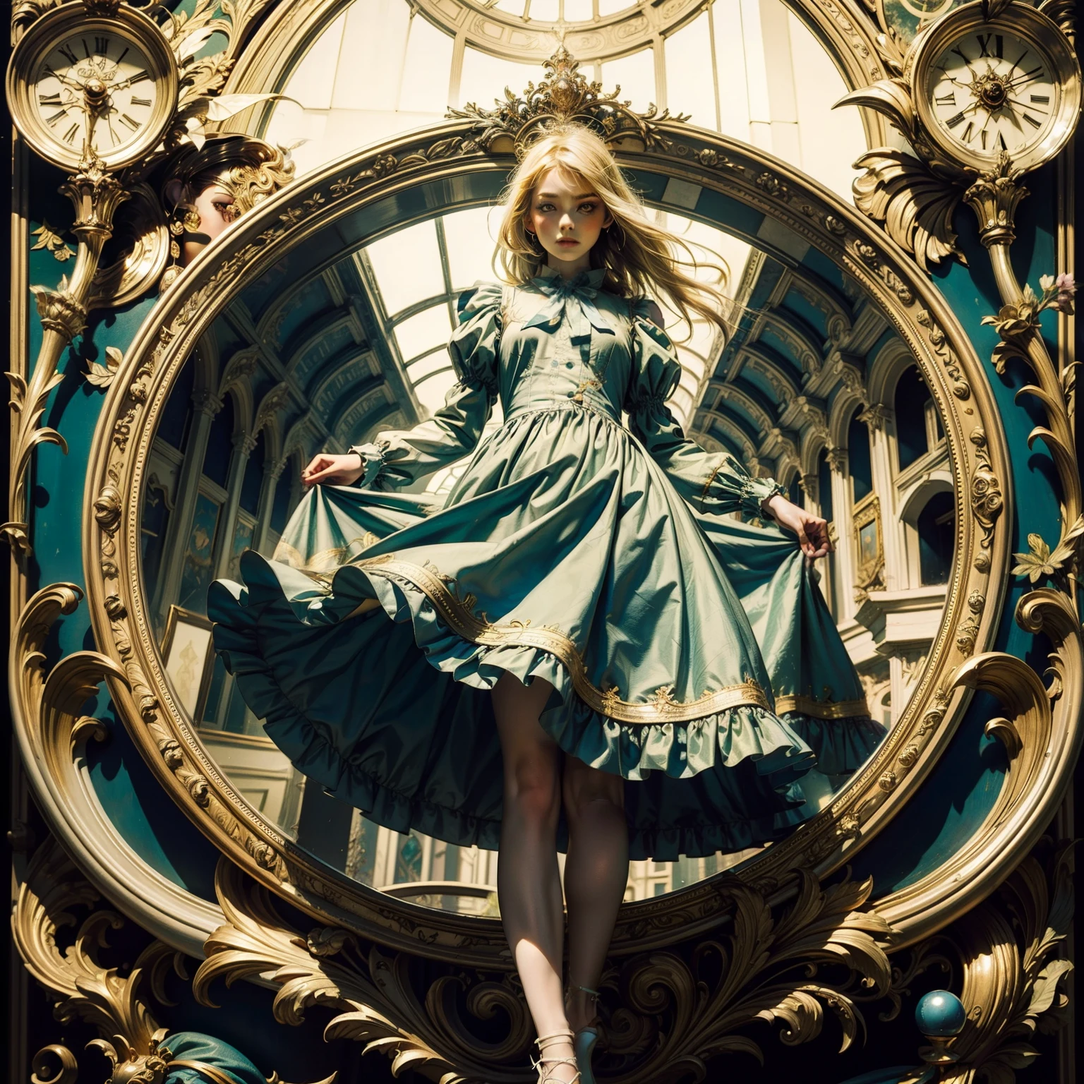 Alice in wonderland, art deco style
