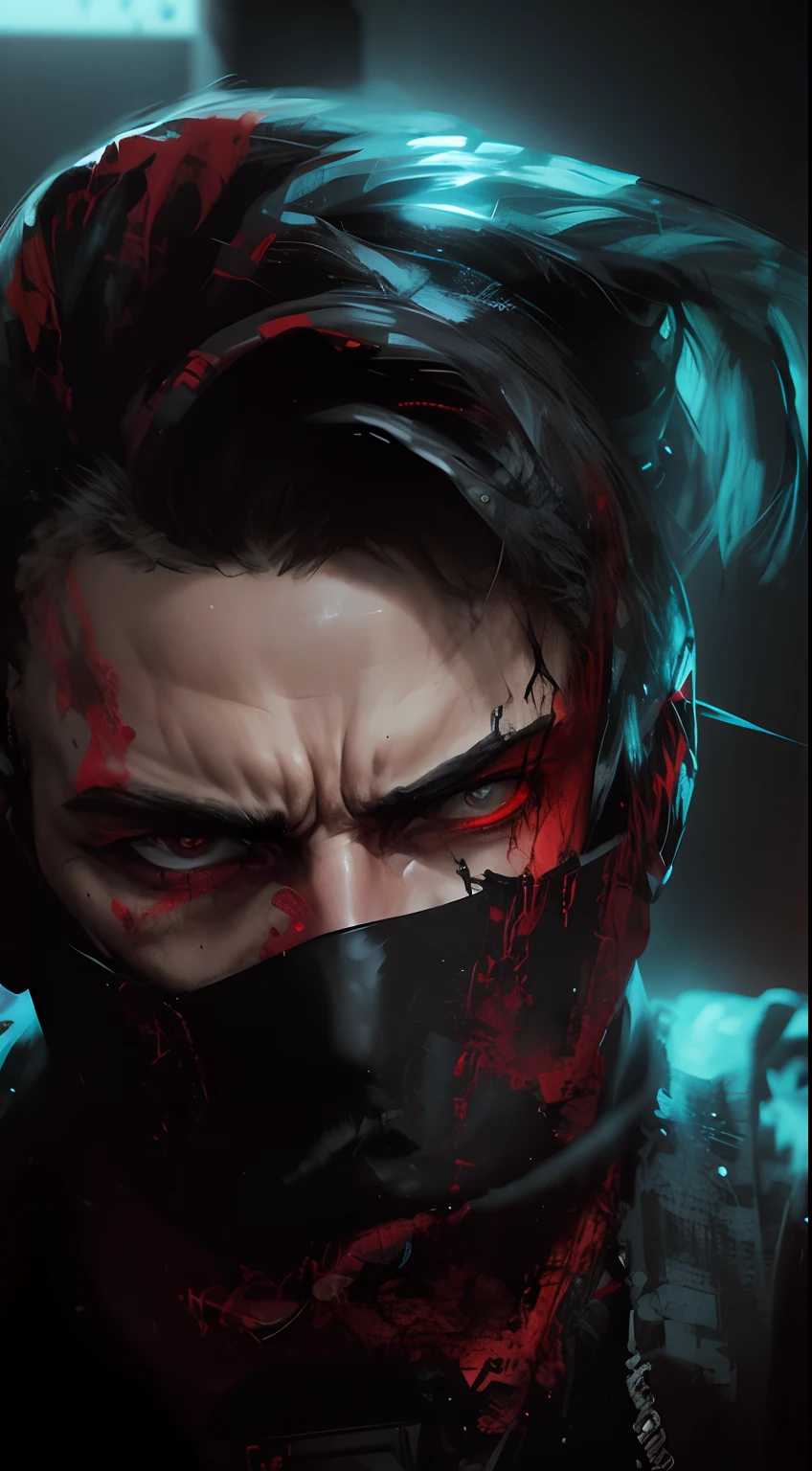 a man with highlighted fear, expression of despair, eyes wide, mouth taped shut, feeling of panic and suffocation, holding the head, crowd around without their mouths covered, (best quality,4k,8k,highres,masterpiece:1.2),ultra-detailed,(,, dramatic lighting, chiaroscuro, cinematic, dark moody atmosphere, high contrast, gritty, intense emotion, psychological horror