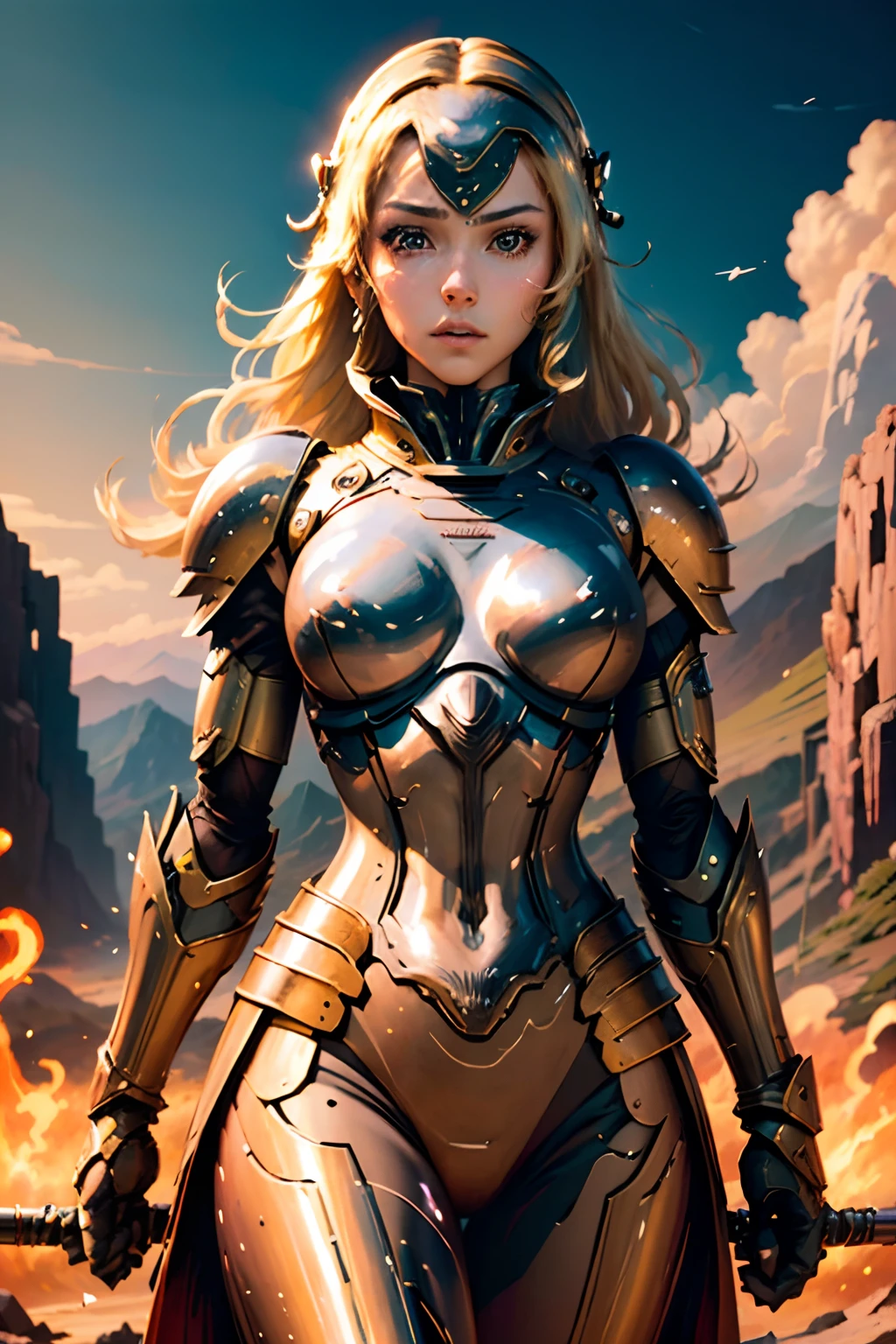 (((master part))),16k,best quality, illustration, terra, water,fire,vento,space,1girl,blonde hair,mecha bonito,armadura brilhante,eagle helmet,beautiful face,echarpe,papel_cortar,NSFW