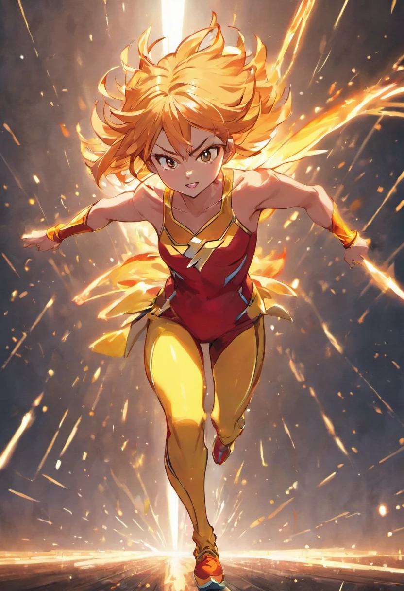The sprinter running in action, looks like mercury and the flash Mcu, Tauromaquia, Ultra Detalhe, 8k, O artistic style of Jim Lee, DC Quadrinhos, correndo, cara fria, Piece, alto