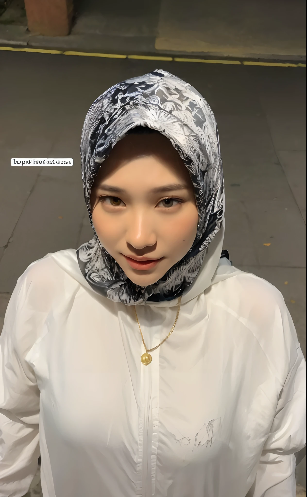 ((Top Quality, 8k, Masterpiece: 1.3)), Sharp Focus: 1.2, Beautiful Women with Perfect Body: 1.4, Slim Abdomen: 1.2, ((Layered Haircut, Small: 1.2)), (??????) (Small and Beautiful Hard ) (Thin moist buttons up to shirt length: 1.1), (White shirt wet from rain), (Rain, Street: 1.2), Wet body: 1.1, highly detailed face and skin texture, detailed eyes, double eyelids,