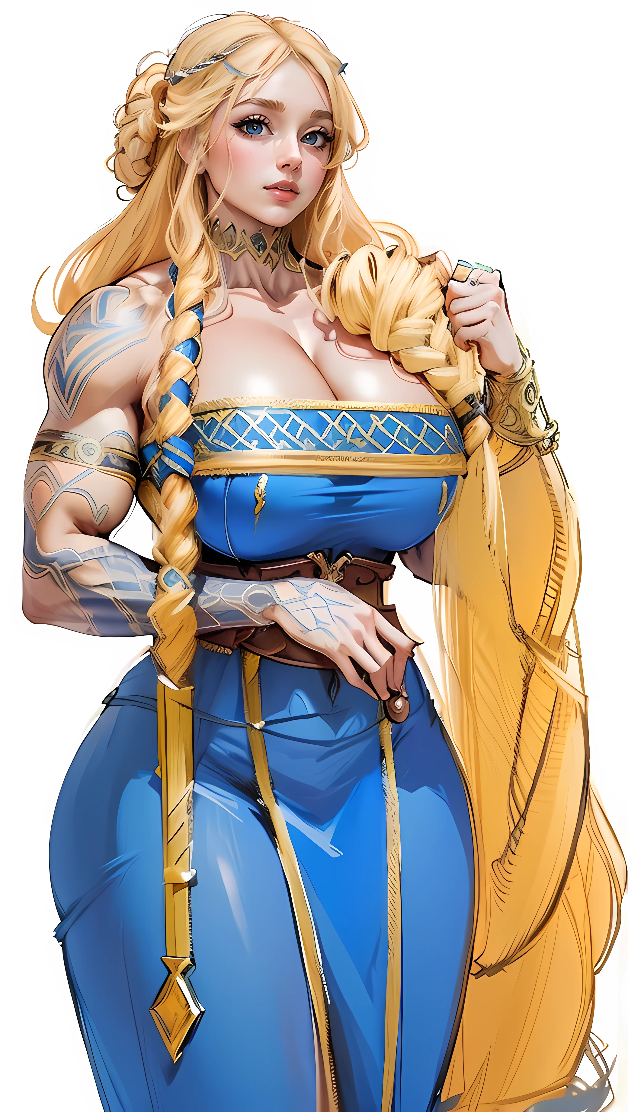 Huge big  Princess Zelda muscle woman    in castle