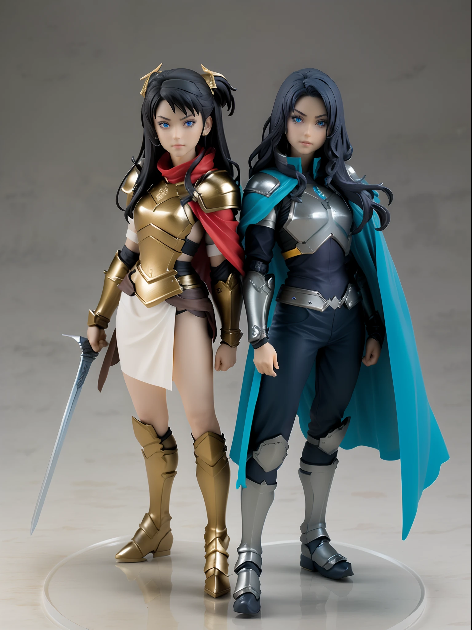 (best quality:1.15), (masterpiece:1.15), (detailed:1.15), ((Full Body photo)), A pop up parade figure, 1boy, Hasbro, Takara Tomy, and Kotobukiya! by Shunya Yamashita, Seki Yudai, PVC, 3d, 8k, high resolution, Unreal Engine, TSUBAME sculptor, anime figure, full body 1 / 6 nihei tsutomu, ( highly detailed figure ), full body close-up shot, anime figurine, official product photo, colored, glowing blue eyes, perfecteyes , (An action figure of a charismatic dark blue hair goddess woman dressed as a gladiator warrior holding a sword and shield), by hot toys, sakimichan, gorgeous, beautiful cute face, blue anime eyes, gladiator, spartan gladiator, gladiator armor, dressed in full bronze spartan armour, (wearing spartan helmet with red wings, skirt, and long red cape), standing on the field of battle, cinematographic, close-up of a girl villain,, intricate details, highly detailed, photorealistic, octane render, 8 k, unreal engine. ((glowing eyes)), ((long flowing beautiful dark blue hair)), ((full body photo)), (charming), smile, very expressive, colliseum background, perfect hands,spartanarmor,medieval armor