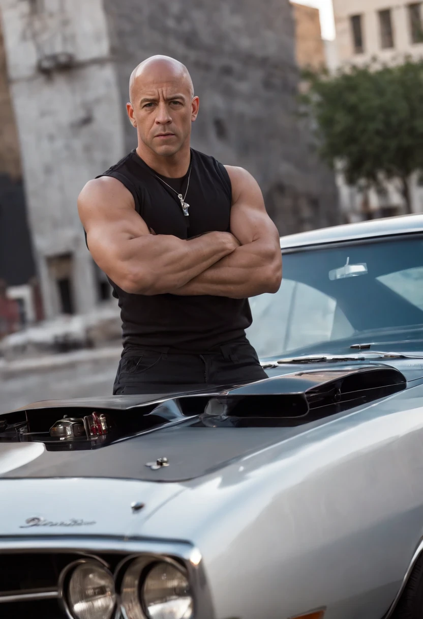 photograph of a big, strong, man, tanktop, biceps, bolsonaro, (veiny), post apocalyptic, fallout