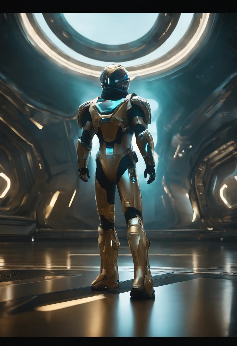 Cidade futuristica, fanciful, 24th century 32K(tmasterpiece,k hd,hyper HD,32K),Light hammer spacesuit