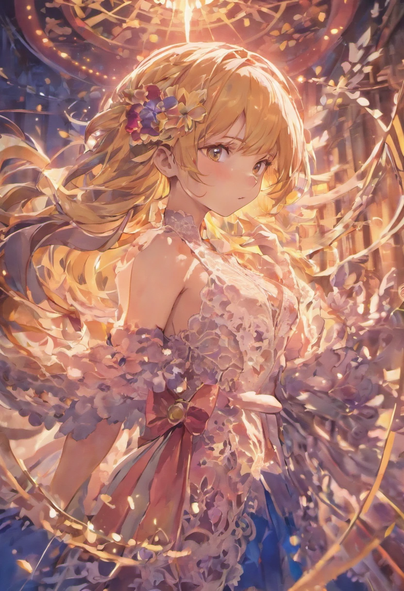 (high quality, 4k resolution, realistic), detailed facial features, vibrant colors, soft lighting, seductive expression, revealing outfit, delicate lace details, suggestive pose, dynamic hair, intricate background design