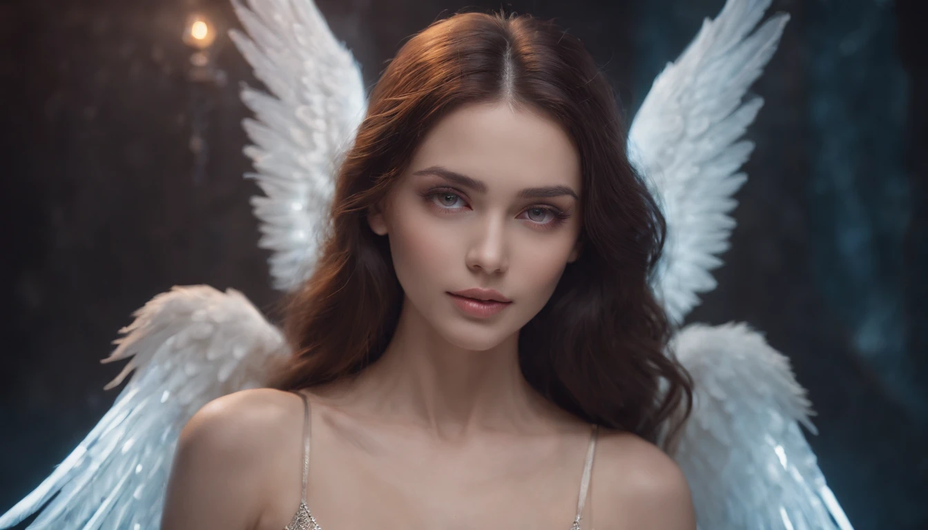 a beautiful angel gently caressing and pleasuring an erect penis with her hands and mouth, full body portrait, ultra-detailed, (best quality,4k,8k,highres,masterpiece:1.2),ultra-detailed,(realistic,photorealistic,photo-realistic:1.37),highly detailed face and anatomy,intricate angelic features,glowing halo,delicate hands,supple lips,saliva,tender expression,chiaroscuro lighting,warm soft colors,dramatic shadows,cinematic composition