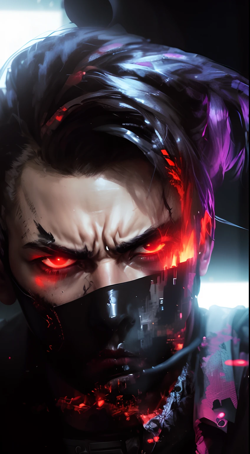 Real face Angry look, Realistic, angry eyes, gangster, criminal look, realistic, cyberpunk, me look like real, angry face expressions