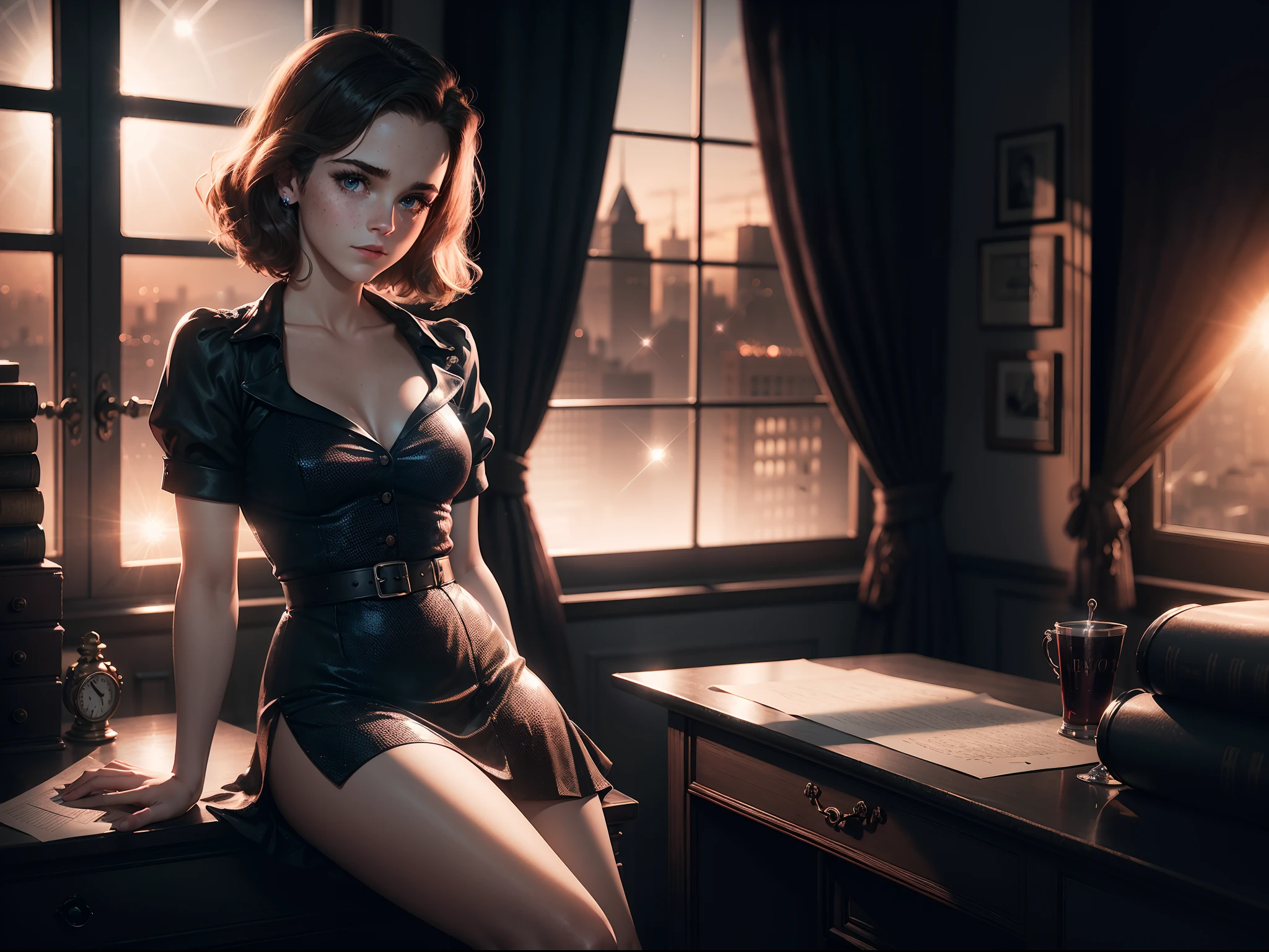 The sexiest beautiful beauty in the world, Flesh-colored tights, soaked all over, cinematic texture, Best Quality, Cinematic poster, Soft lighting, Warm colors,