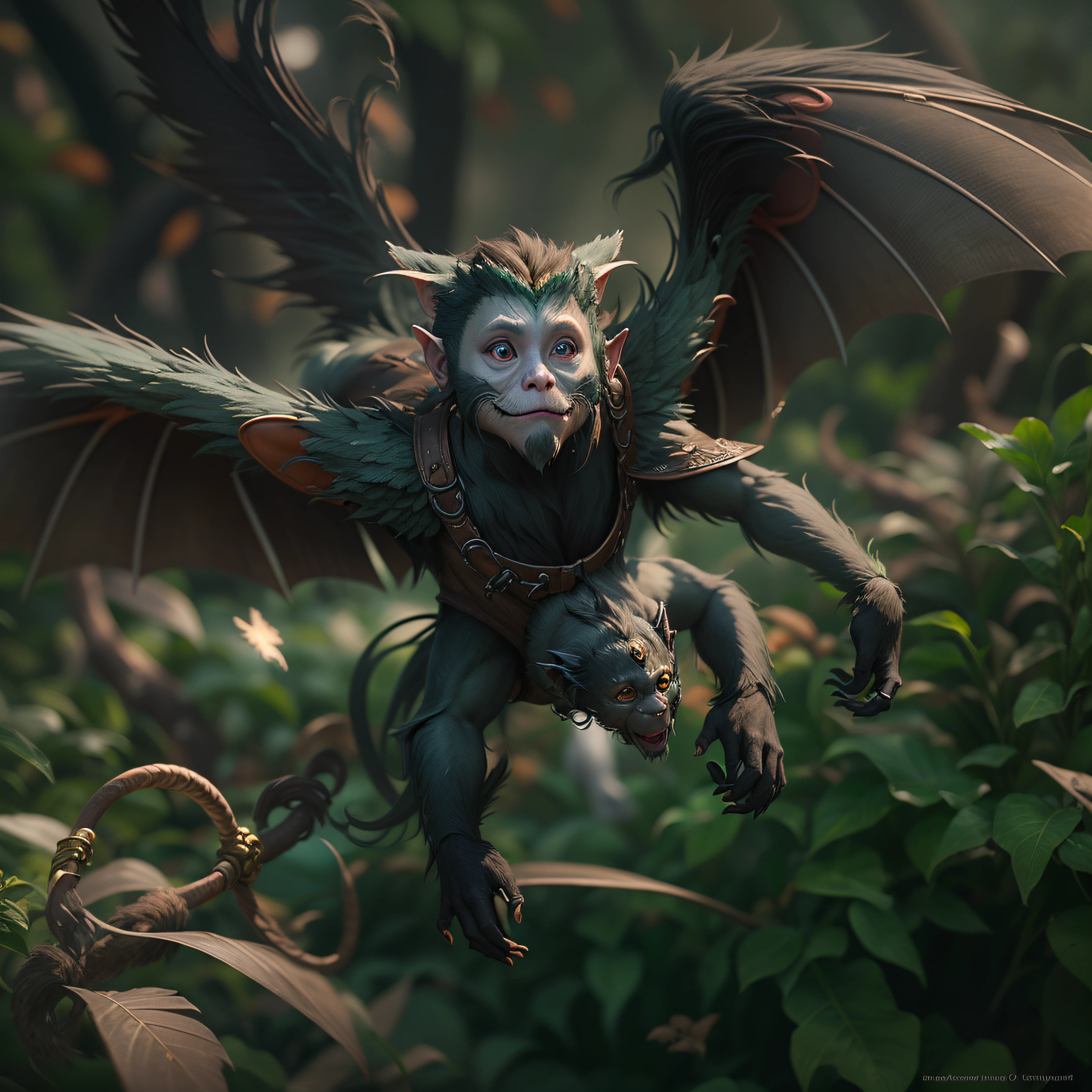 (((Flying monkeys with wings))) from Wizard of Oz, photo-realistic, octane render, unreal engine, ultra-realistic