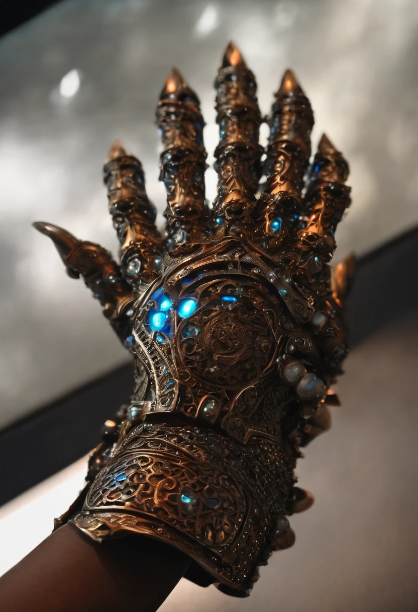 Futuristic Eletric Metal Gauntlet