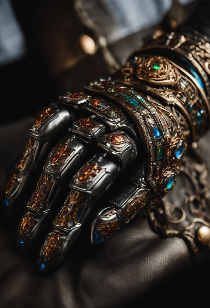 Futuristic Eletric Metal Gauntlet