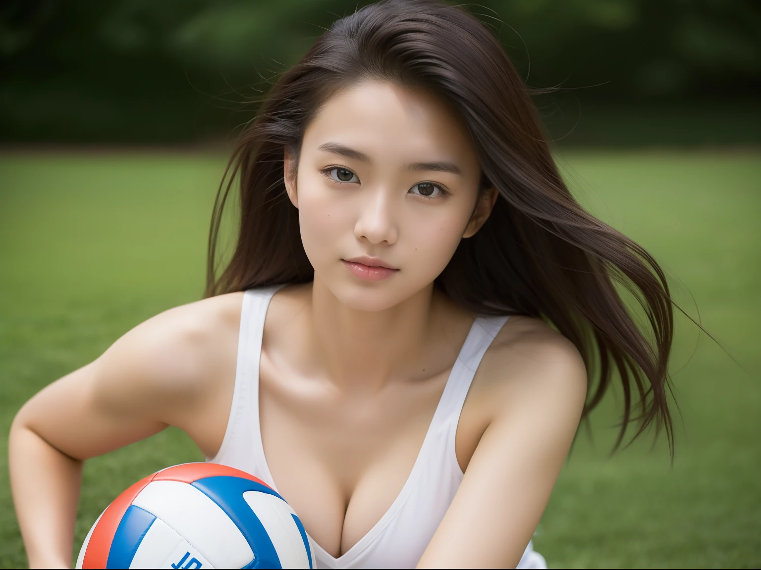 Beautuful Women、18year old 、body shot、Volleyball game