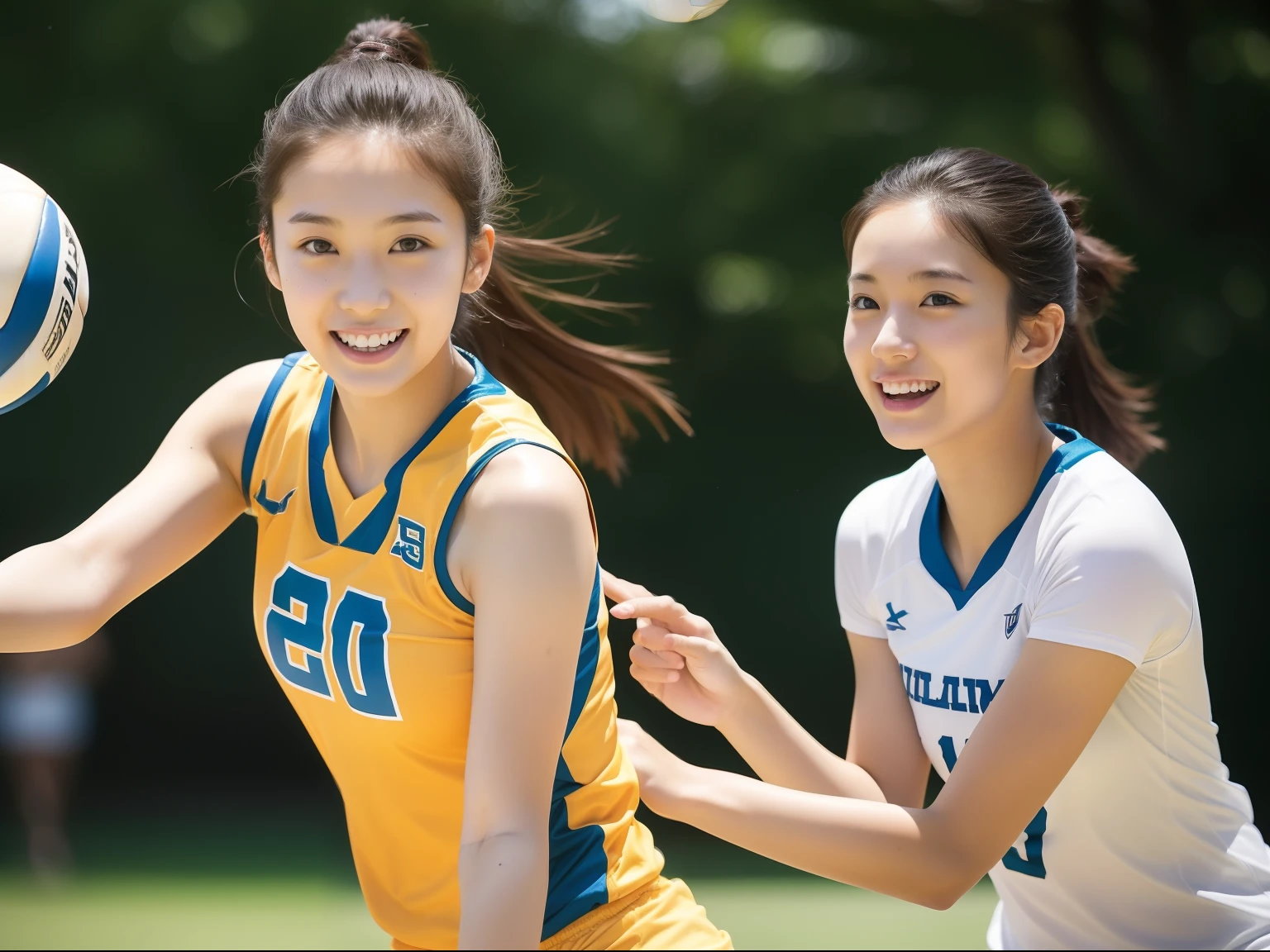 Beautuful Women、18year old 、body shot、Volleyball game