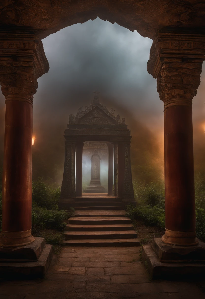 coffin,Cloud fog,Creepy,ancestral temple,Paranormal,Spirit tablets