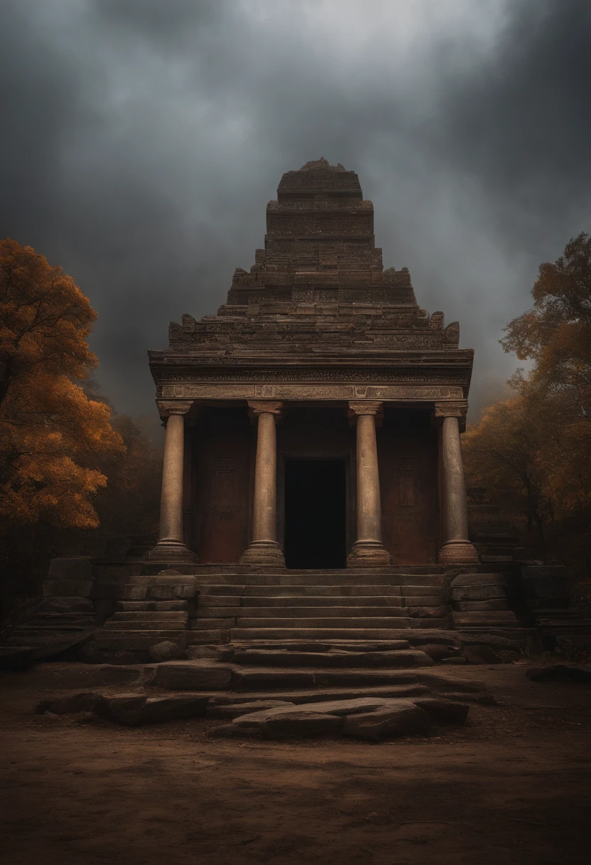 coffin，Cloud fog，Creepy，ancestral temple，Paranormal，Spirit tablets