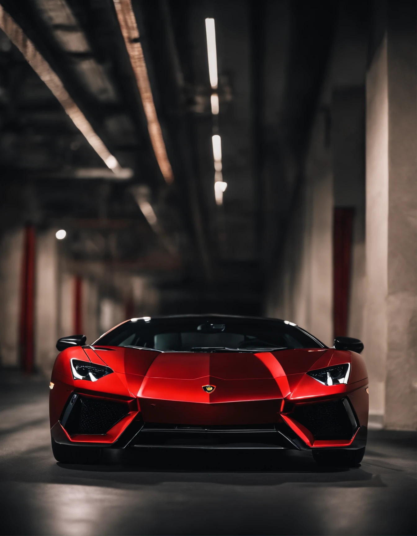 Sport lamborghini aventador, ((black abd red)), intense colors