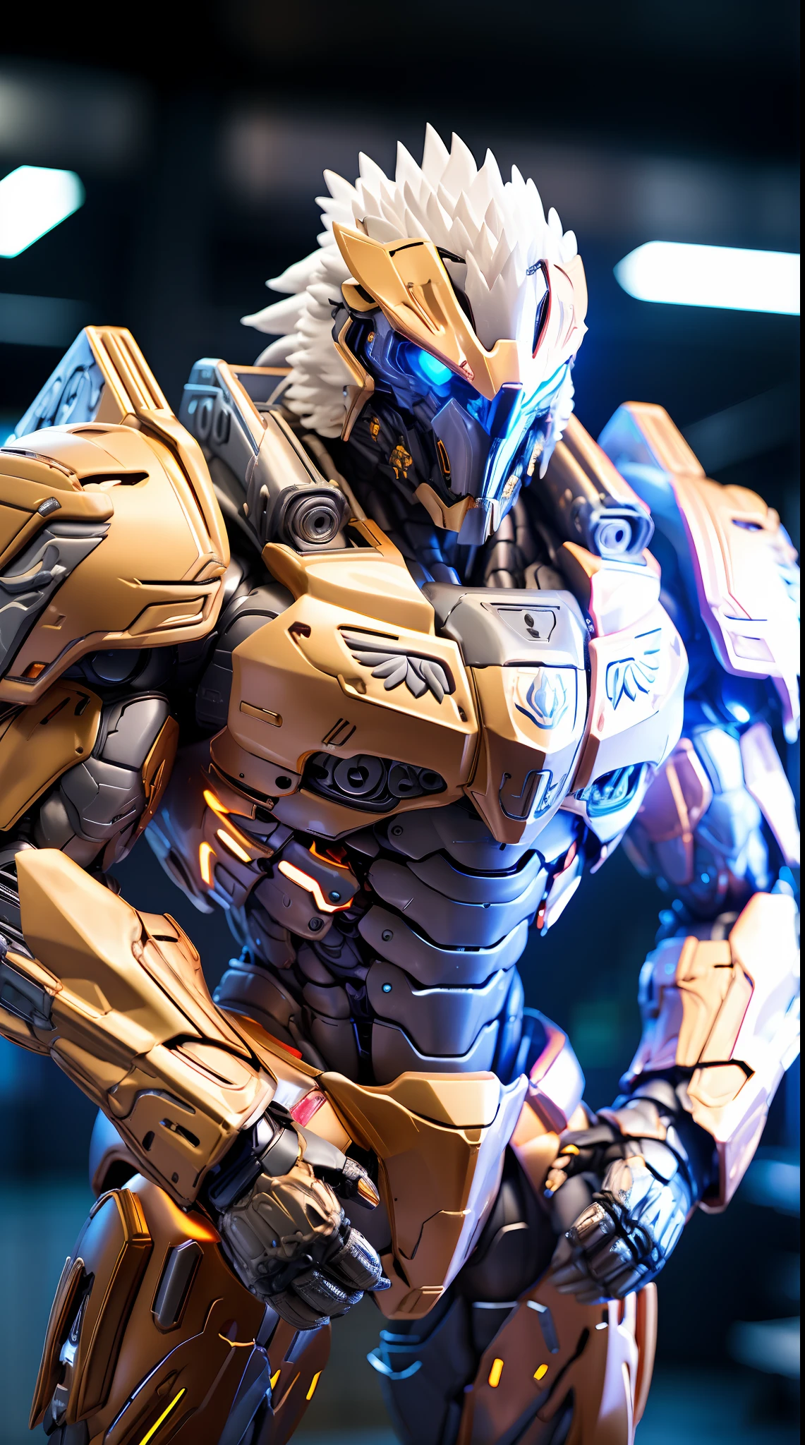 EAGLE, EAGLE HEAD, MECHA HEAVY ARMOR, TRANSPARANT, MUSCLE BODY.