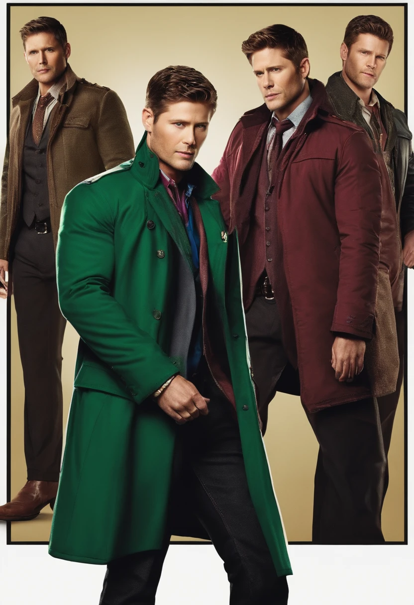 dean winchester com a roupa da primeira temporada de sobrenatural com o colar que o sam deu para ele