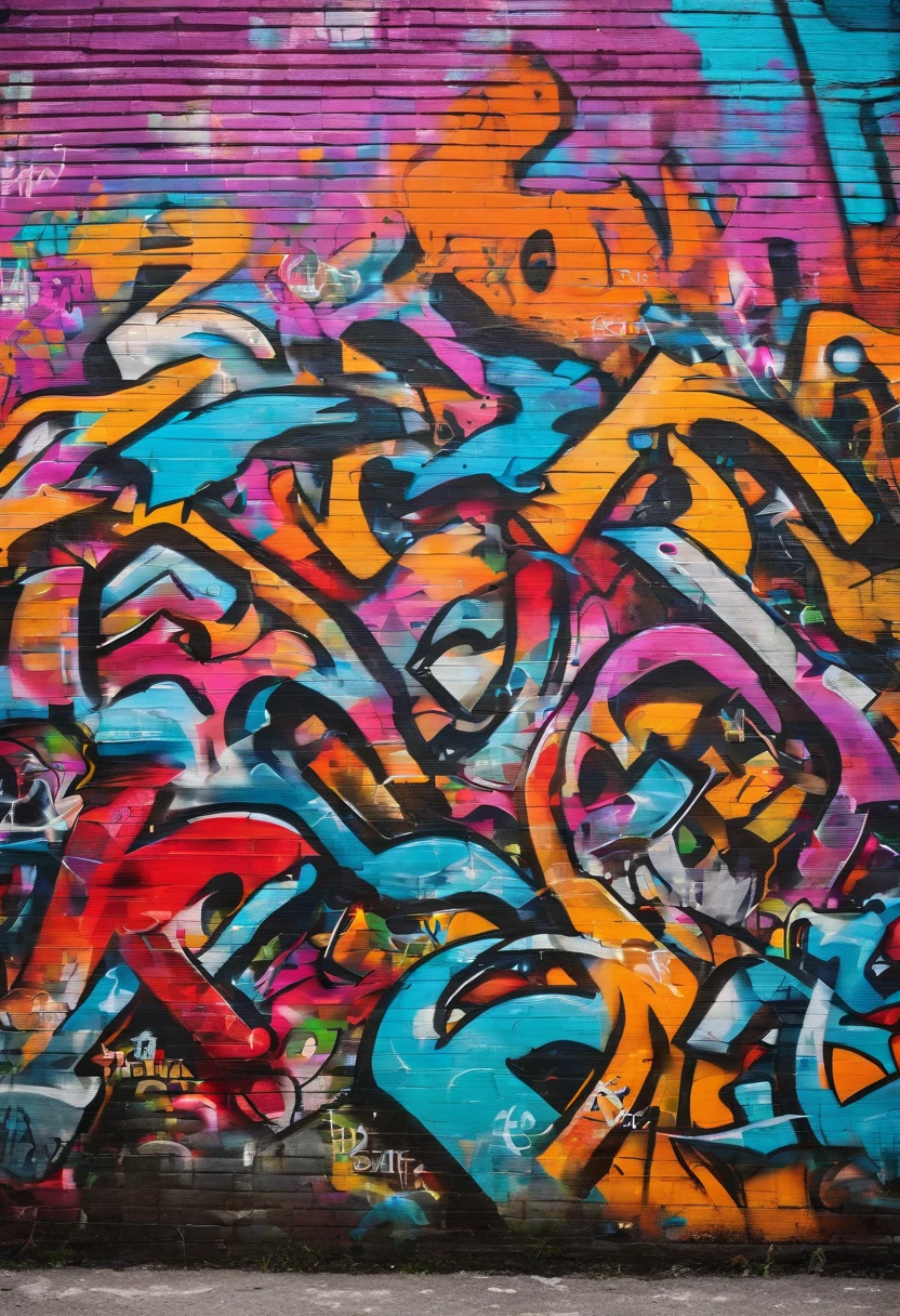 Graffiti, Tiere, The whole picture, hight resolution、highly contrast