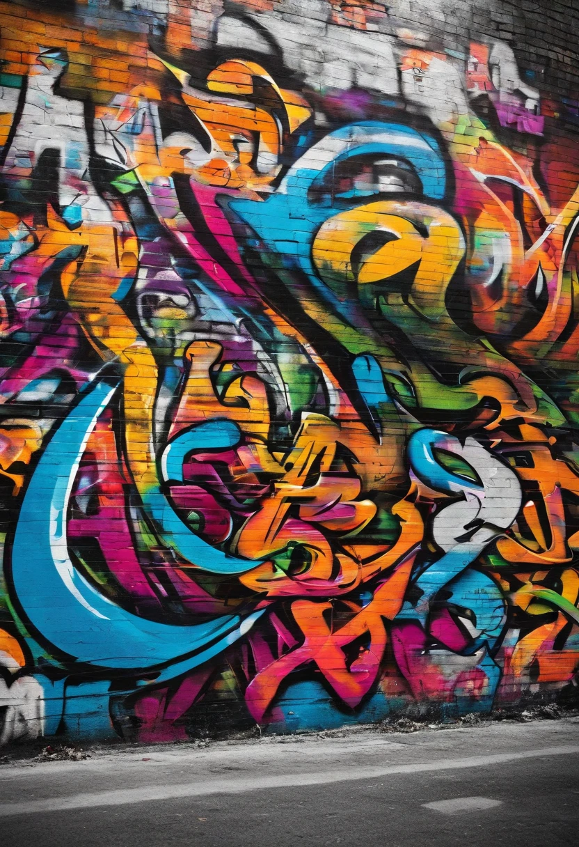 Graffiti, Tiere, The whole picture, hight resolution、highly contrast