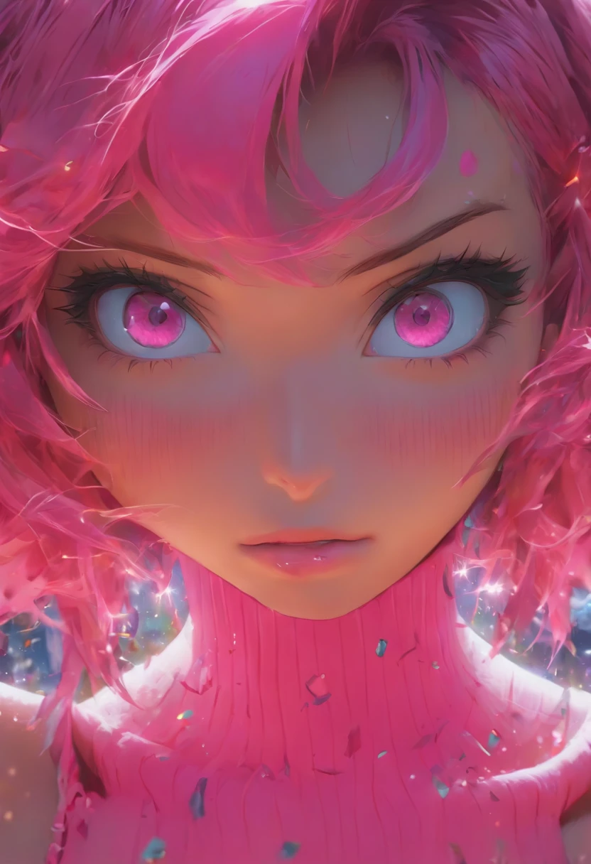 Pink hair, Hyperrealism, anime style, Gothic art, 8k, super detail, textured skin, high details, 16k, anatomically correct, masterpiece, 16k