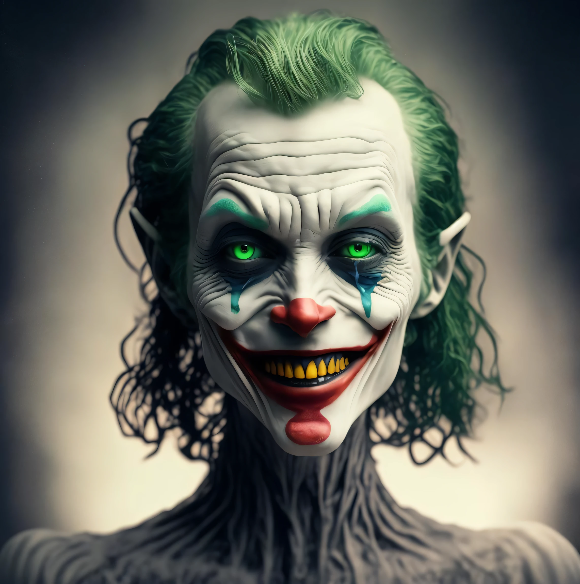 draw joker face that laughs