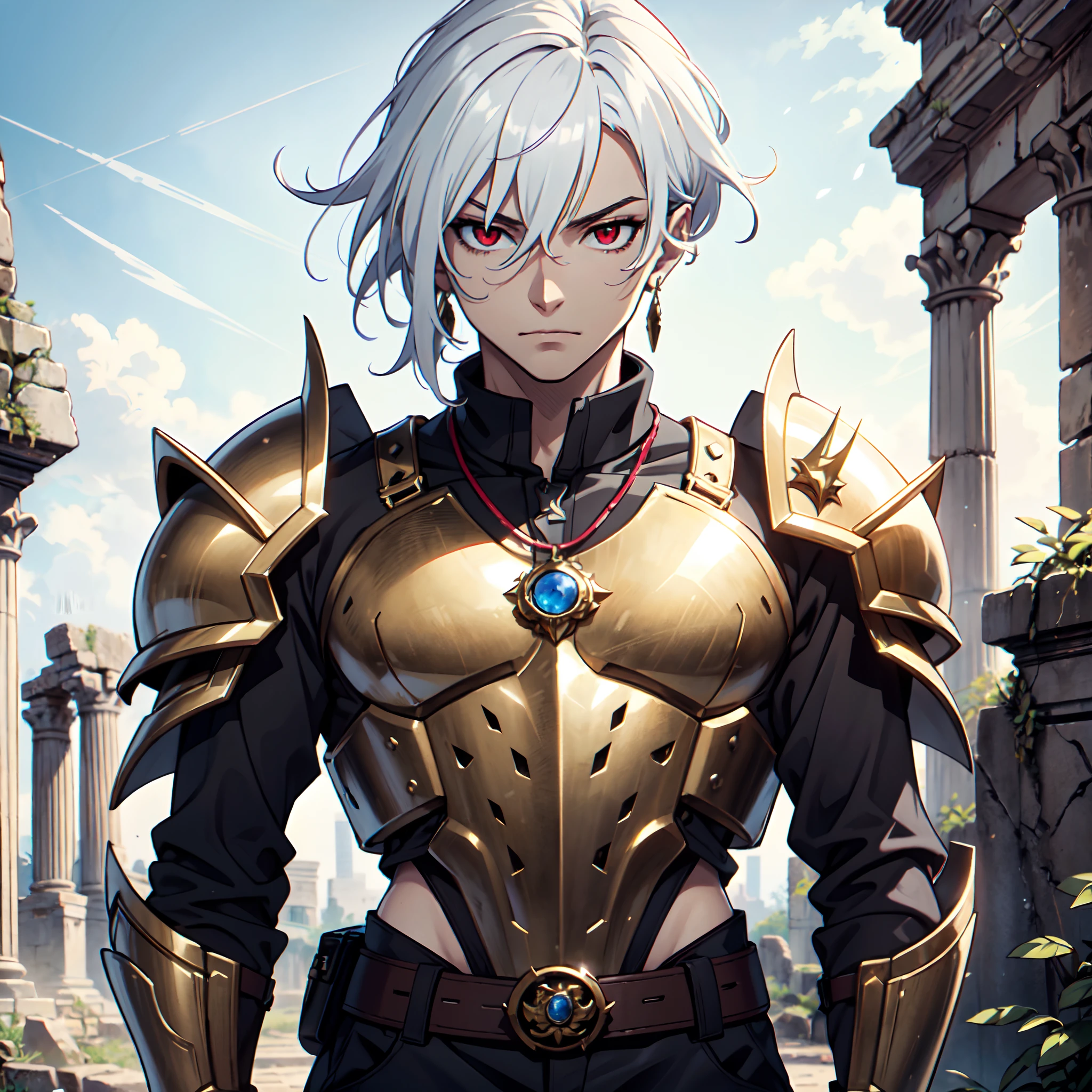 128K Ultra High Definition,
128K Ultra High Quality,
128K Ultra High Resolution,
128K Resolution,
Hyper Detailed,
Hyper Quality,
Hyper Definition,
Perfectly Detailed,
Perfectly Designed,
Masterpiece,
1 Boy,
Anime,
Handsome,
White Hair,
Red Eyes,
Wearing Earrings,
Wearing Necklace,
Armored With Spartan Armor,
Ancient Ruins Background,
