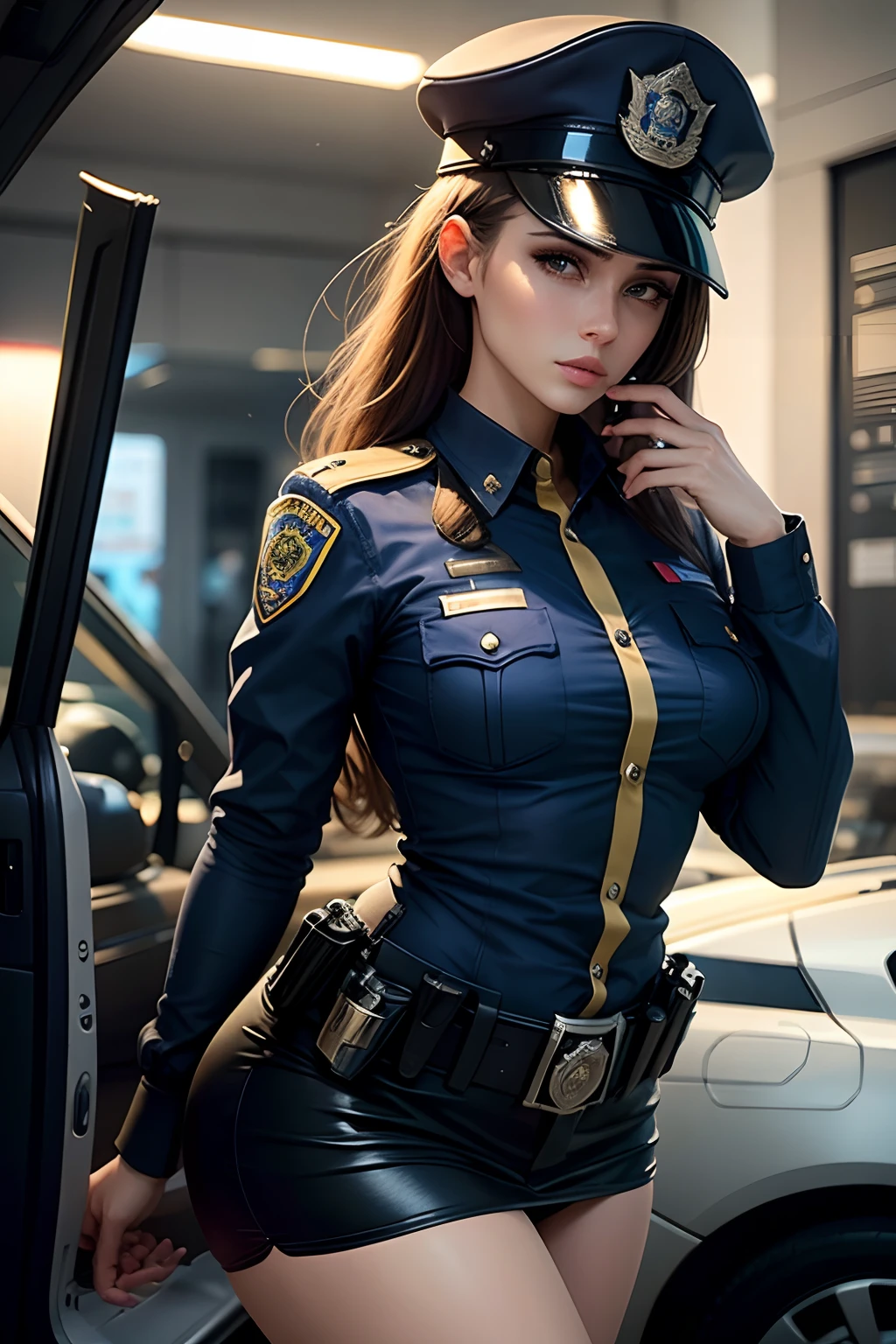 beautiful police woman