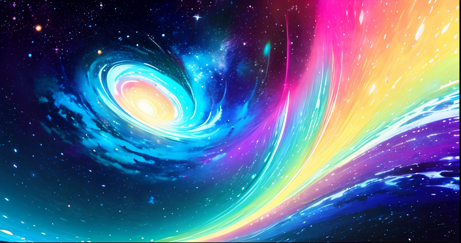 a close up of a person standing in a space with a spiral, swirling water cosmos, dreamy psychedelic anime, birth of the universe, water is made of stardust, anime art nouveau cosmic display, vast cosmos, endless cosmos in the background, swirling scene, floating in the cosmos nebula, creation of the universe, mana flowing around it, in the cosmos